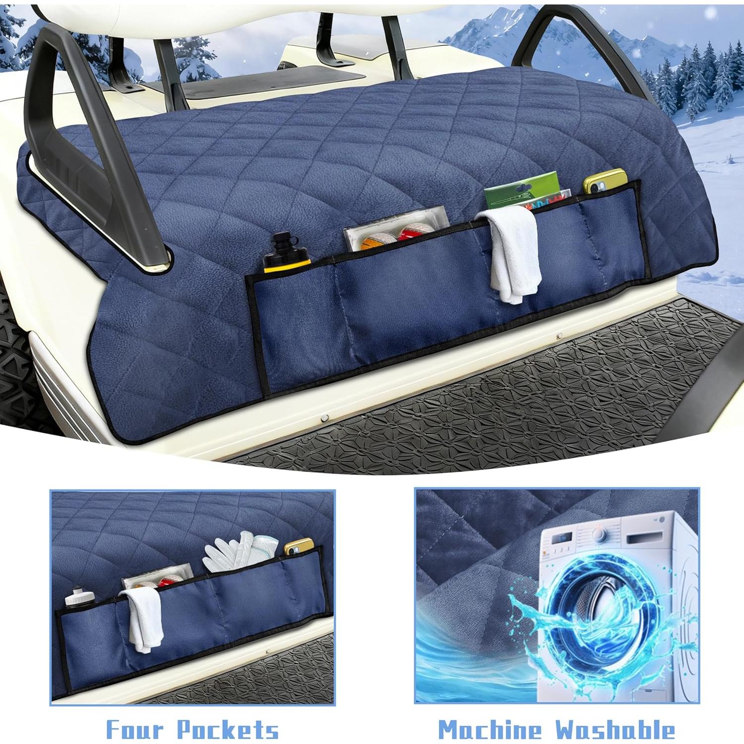 Funda de Asiento para Carro de Golf YOKYHOM Azul Marino 127x81 cm