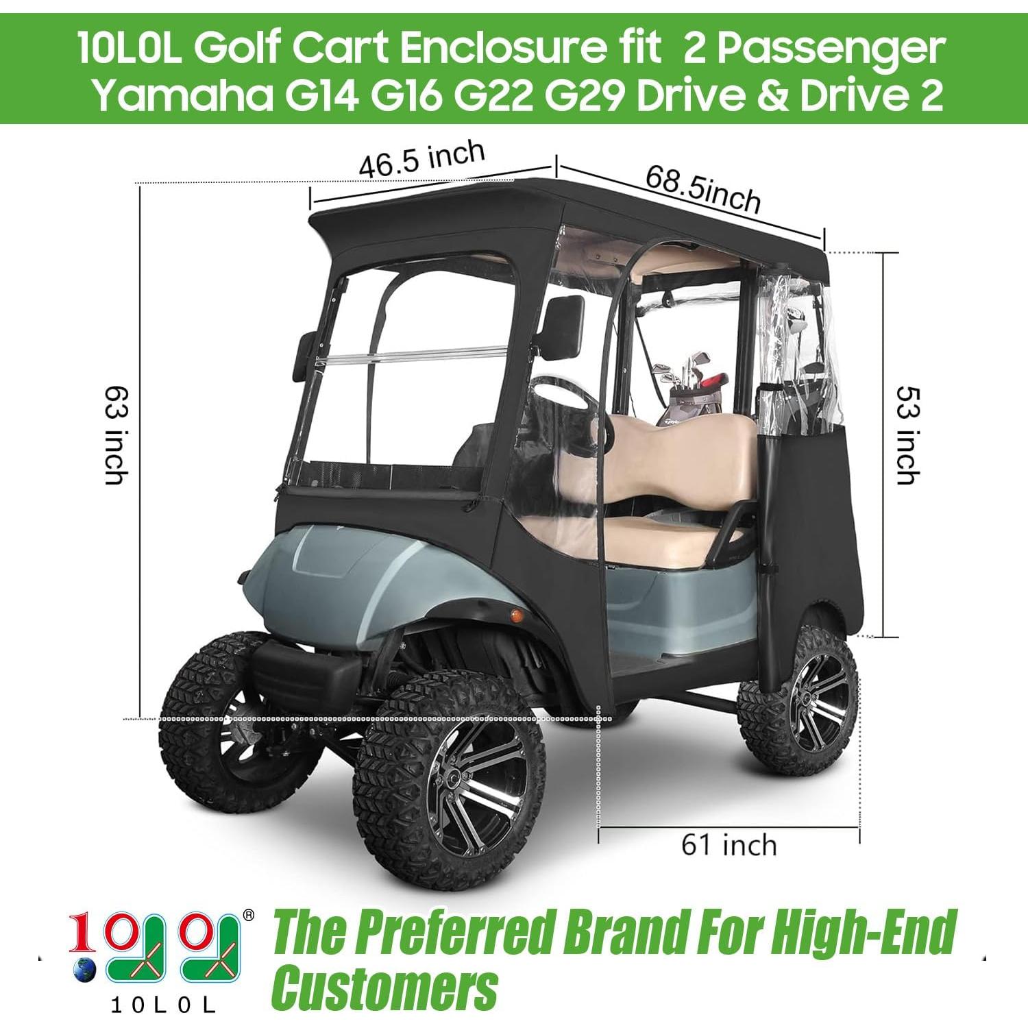 Cubierta de Carro de Golf 10L0L para 2 Pasajeros Yamaha G14 G16 G22 G29