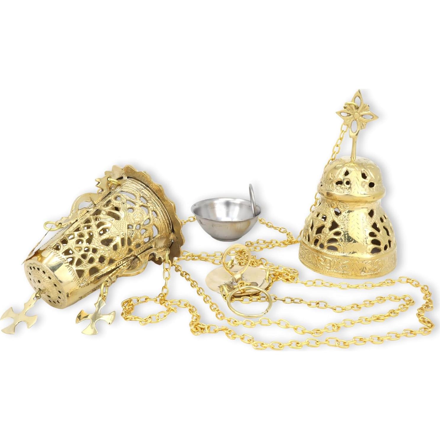 Censador Ornamental de Latón Needzo 63.5 cm para Incienso