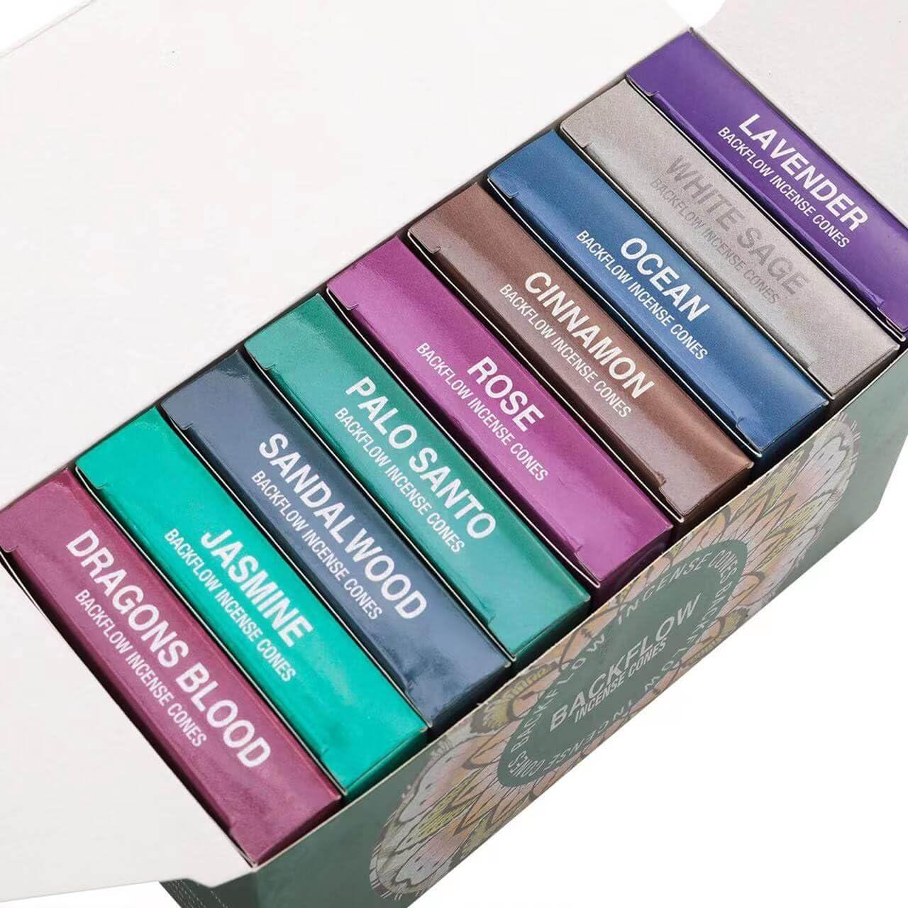 Juego de 117 Conos de Incienso de Retroceso FOUCILO - Aromas Variados