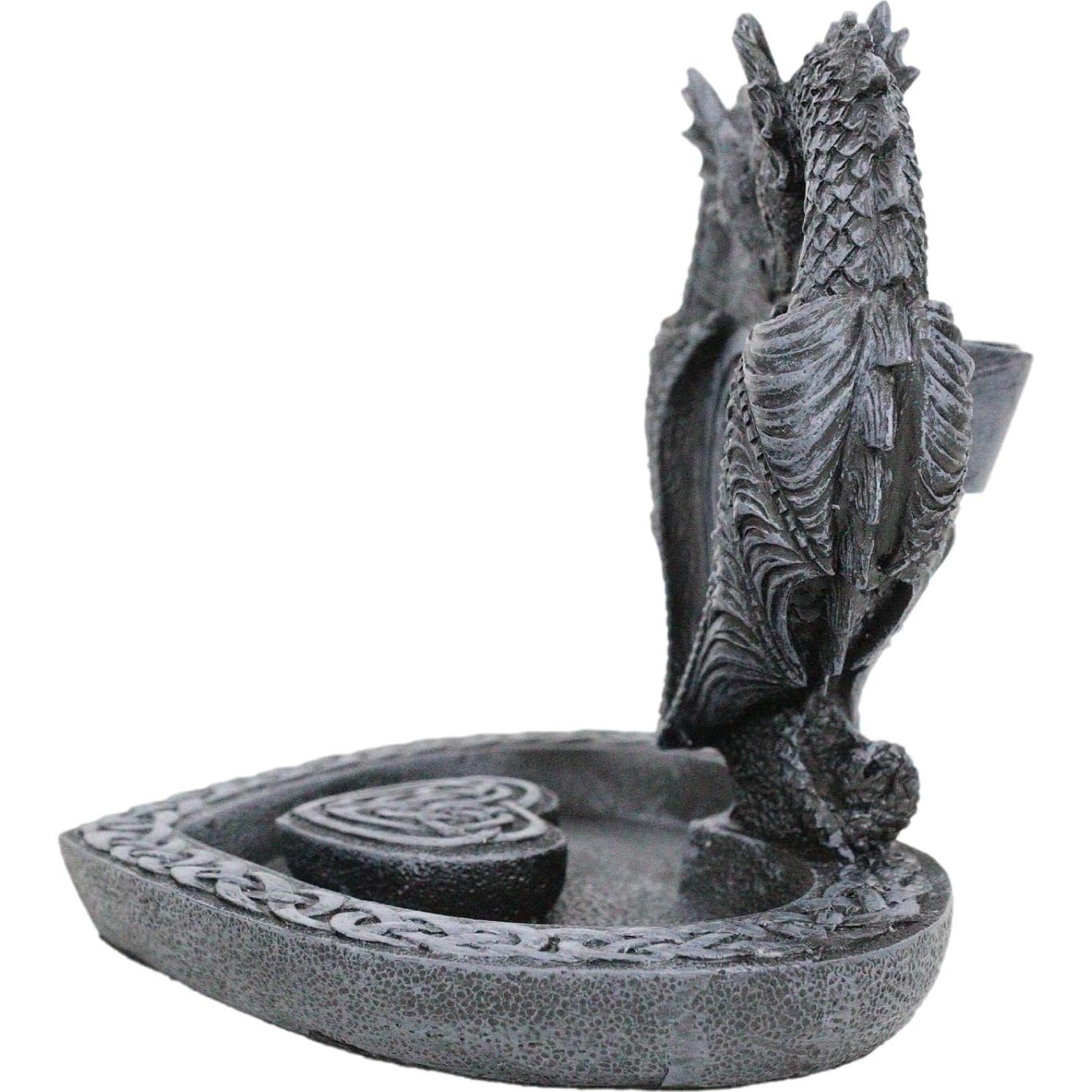 Incensario de Corazón Doble Dragón Celta Ebros Gift 10.8cm