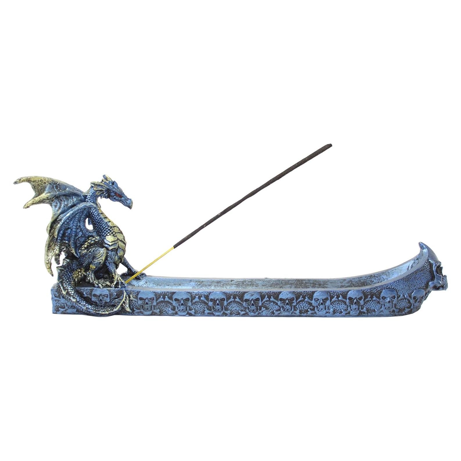 Soporte de Incienso Dragón de Fuego Azul 29.21 cm Pagamos