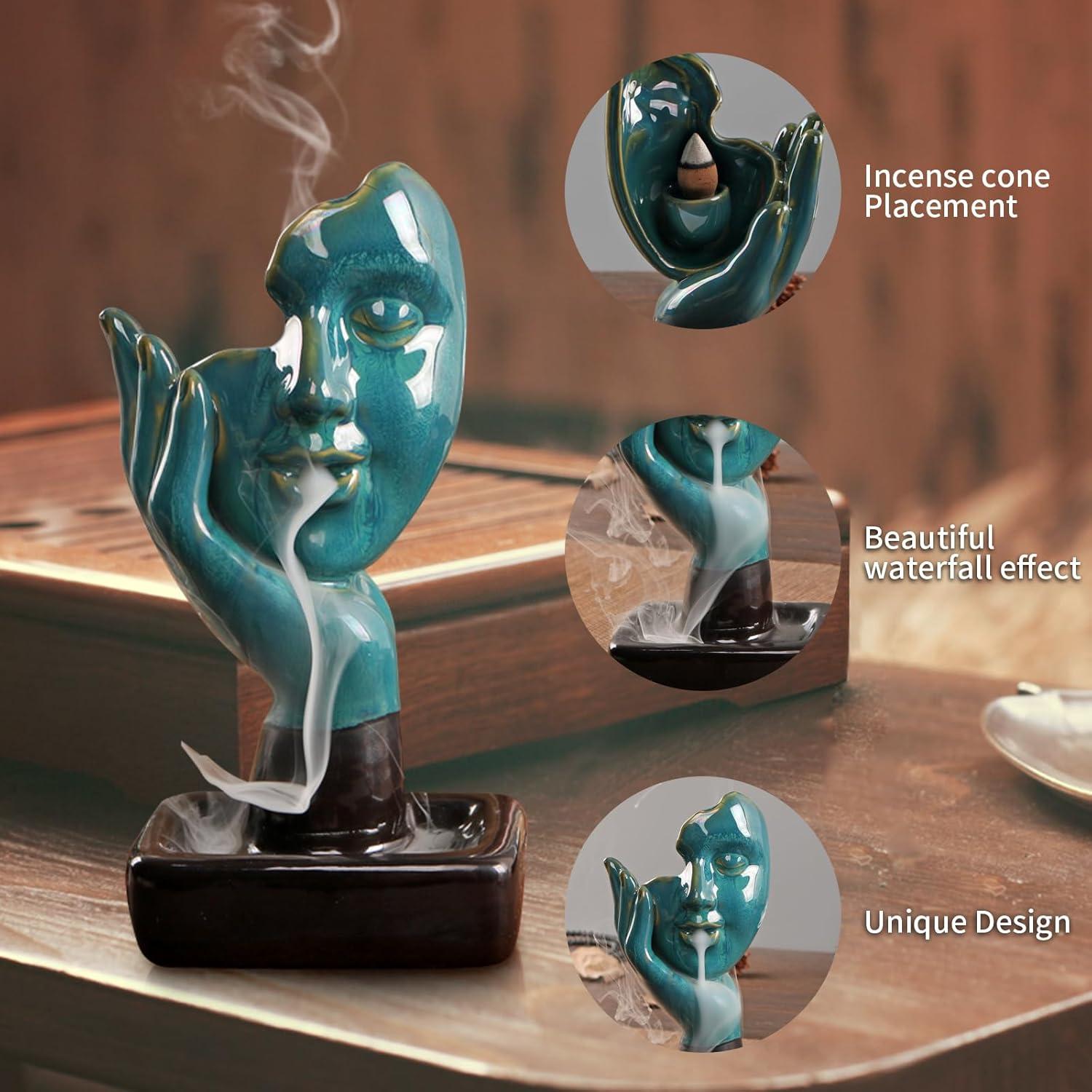 Fuente de Incienso de Cascada YYW con 20 Conos y 30 Varitas
