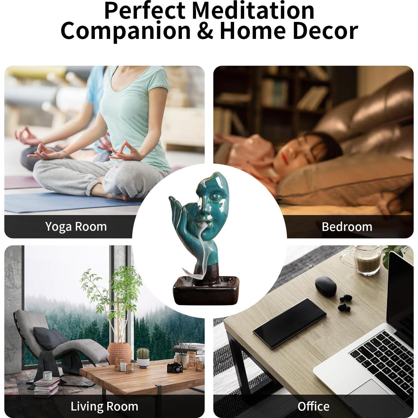 Fuente de Incienso de Cascada YYW con 20 Conos y 30 Varitas