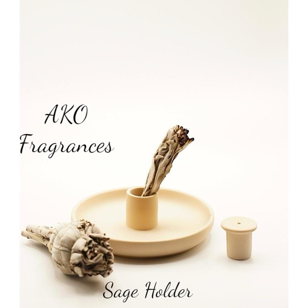 Soporte para Incienso 4 en 1 AKO FRAGRANCES Cerámica Beige