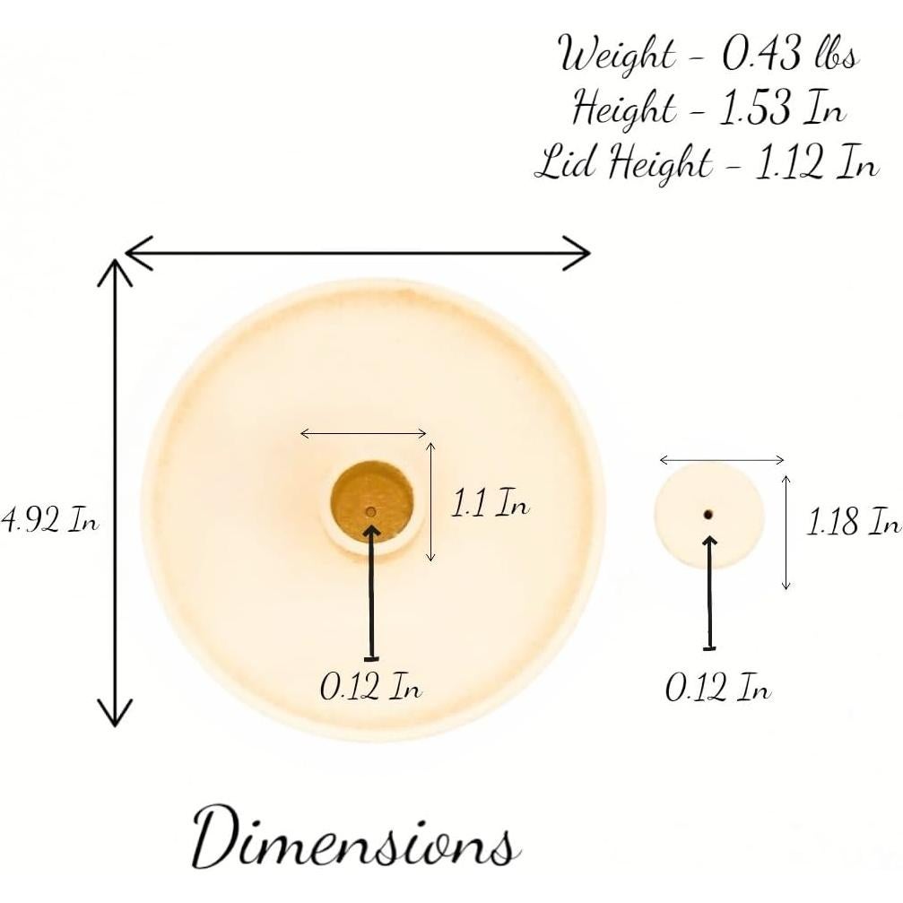 Soporte para Incienso 4 en 1 AKO FRAGRANCES Cerámica Beige