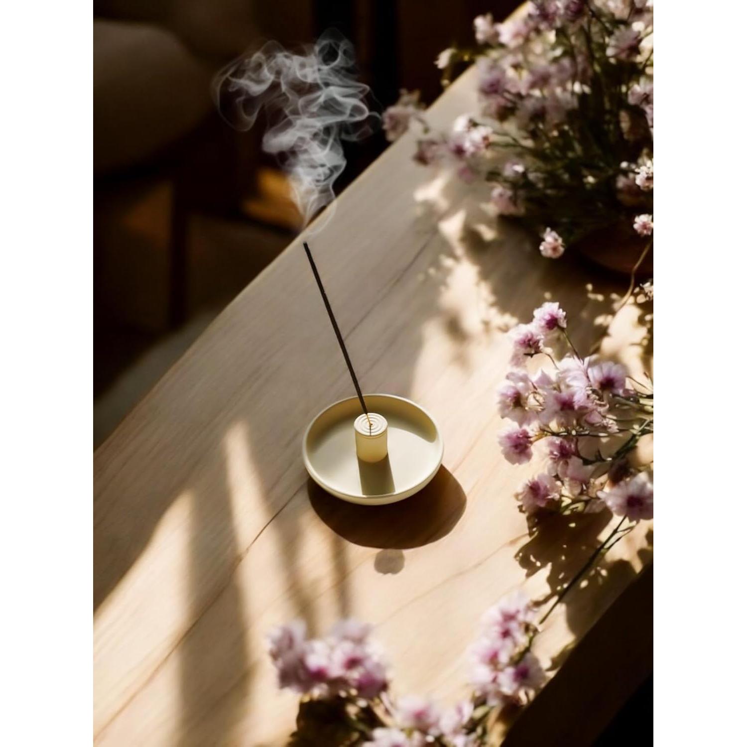 Soporte para Incienso 4 en 1 AKO FRAGRANCES Cerámica Beige