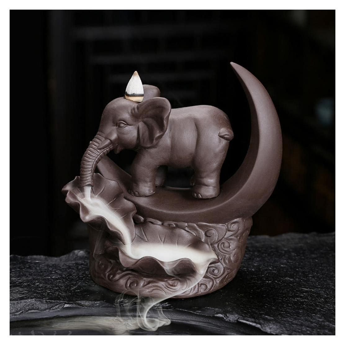 Soporte de Incienso Retroceso YYW Cerámica Blanca con 20 Conos