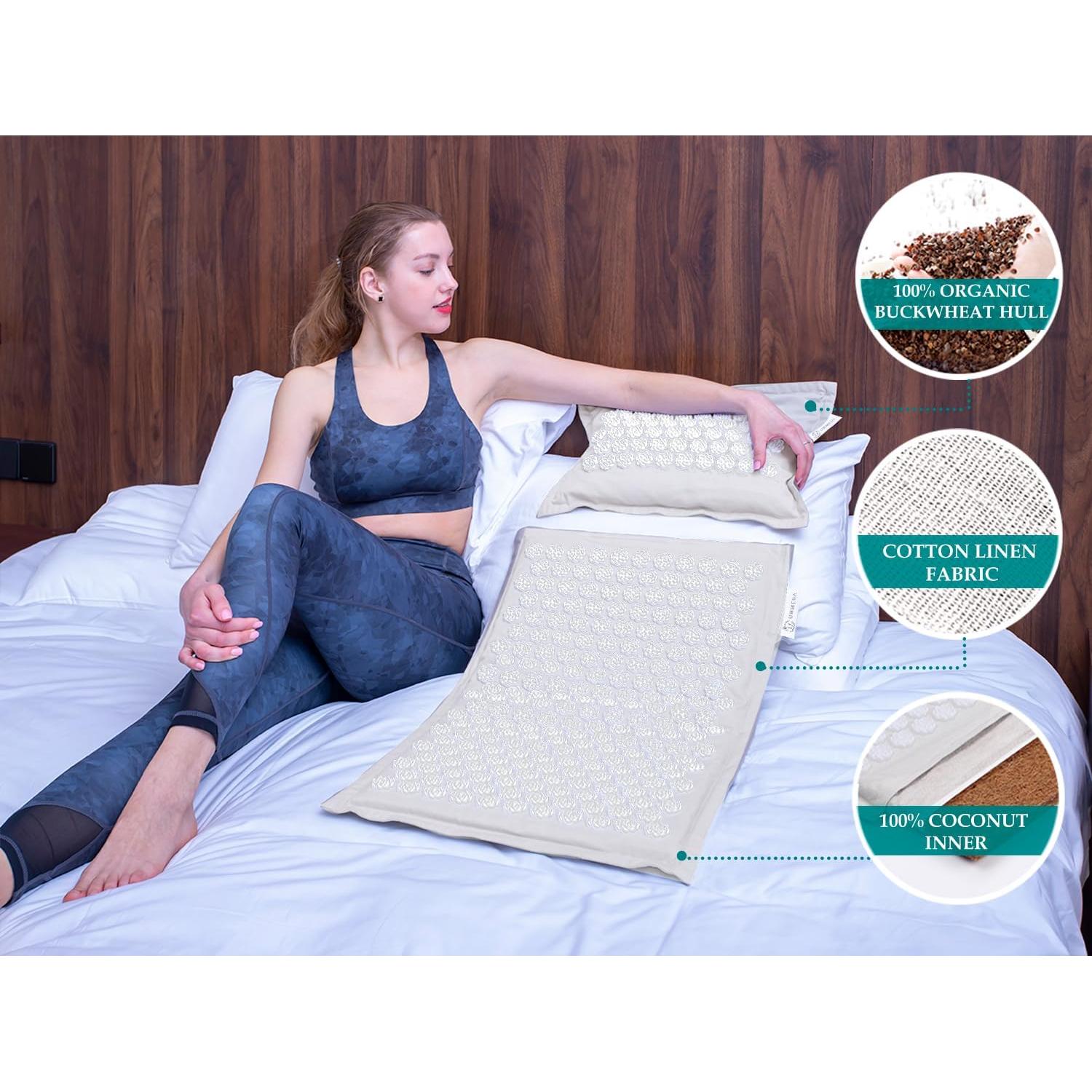 Juego de Esteras y Almohadas de Acupresión UNMERA XL - Alivio Dolor