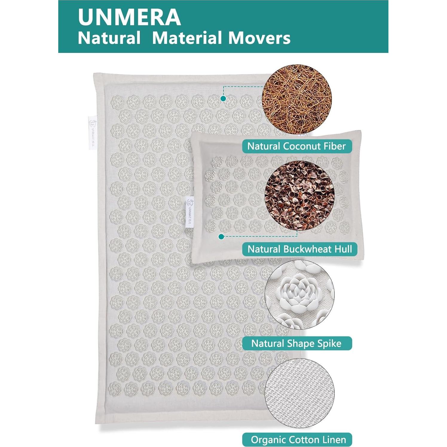 Juego de Esteras y Almohadas de Acupresión UNMERA XL - Alivio Dolor