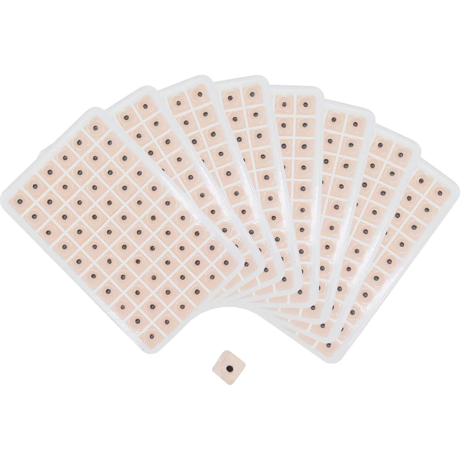 Kit de Acupuntura Auricular Hedigon 420 Piezas con Pinzas