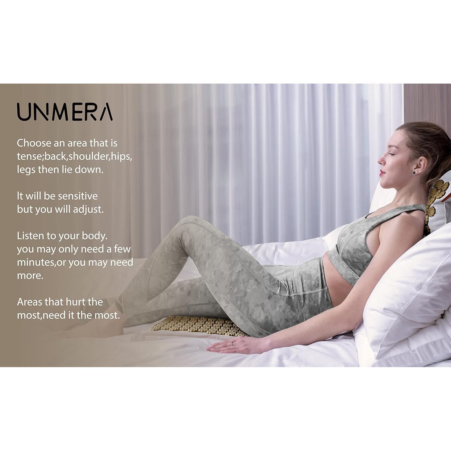 Juego de Esteras y Almohadas de Acupresión UNMERA XL Lino Natural