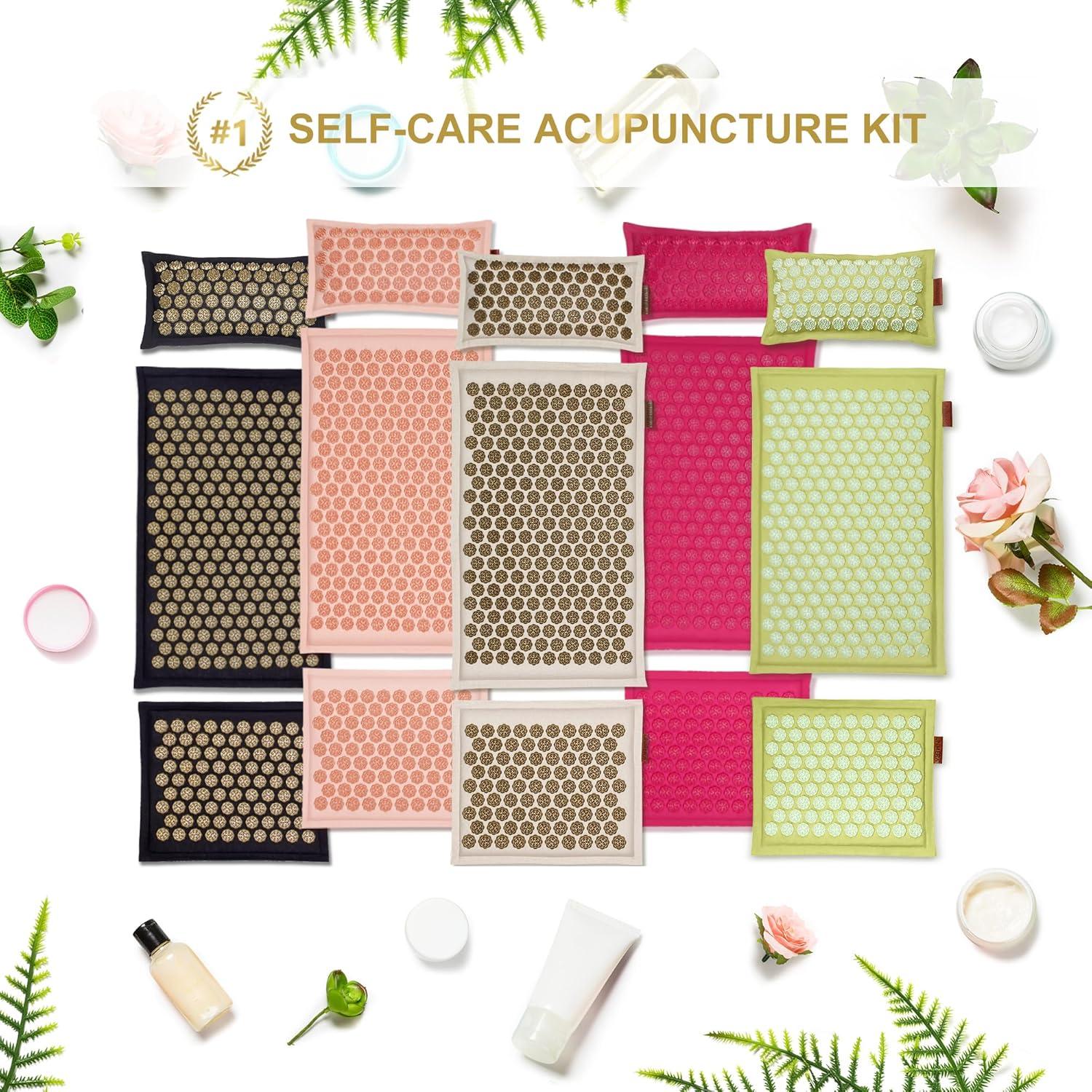 Juego de Esteras y Almohadas de Acupresión UNMERA XL Lino Natural