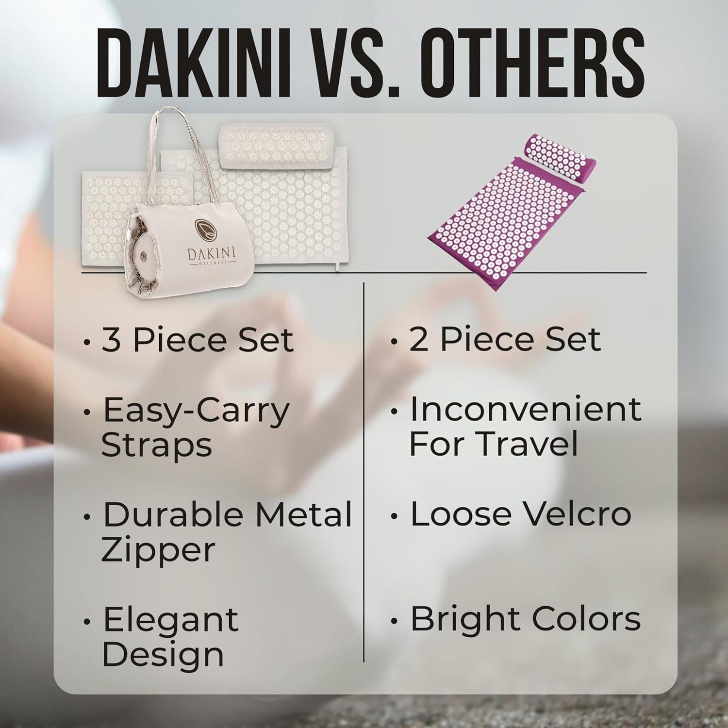 Conjunto de Acupresión Dakini - Almohadilla y Cojín para Alivio del Dolor