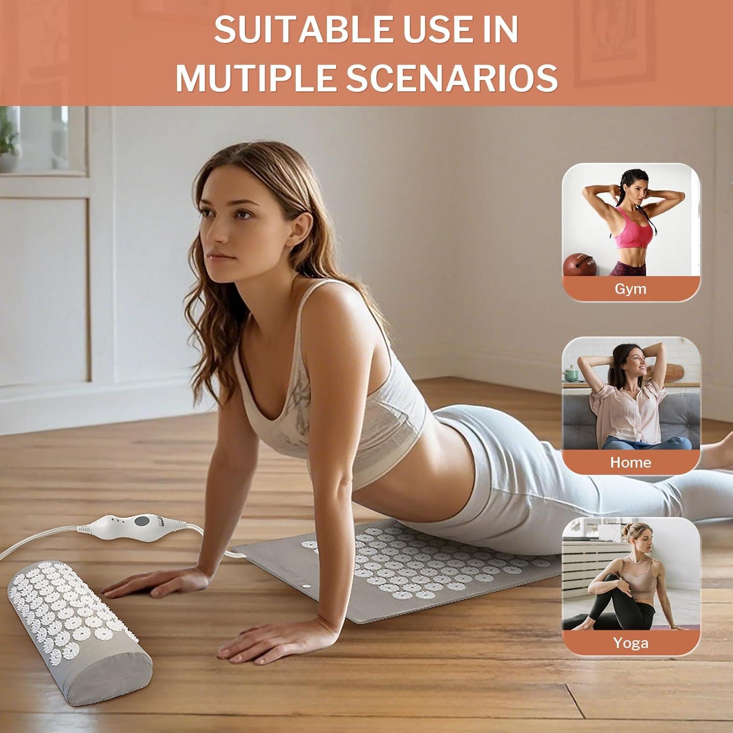 Almohadilla de Acupresión Calentada HOMLYNS 61x30cm 3 Niveles