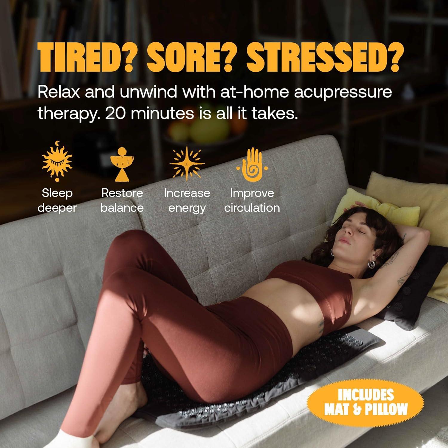 Conjunto de Almohada y Esteras de Acupresión ShaktiMat Premium Nivel 2