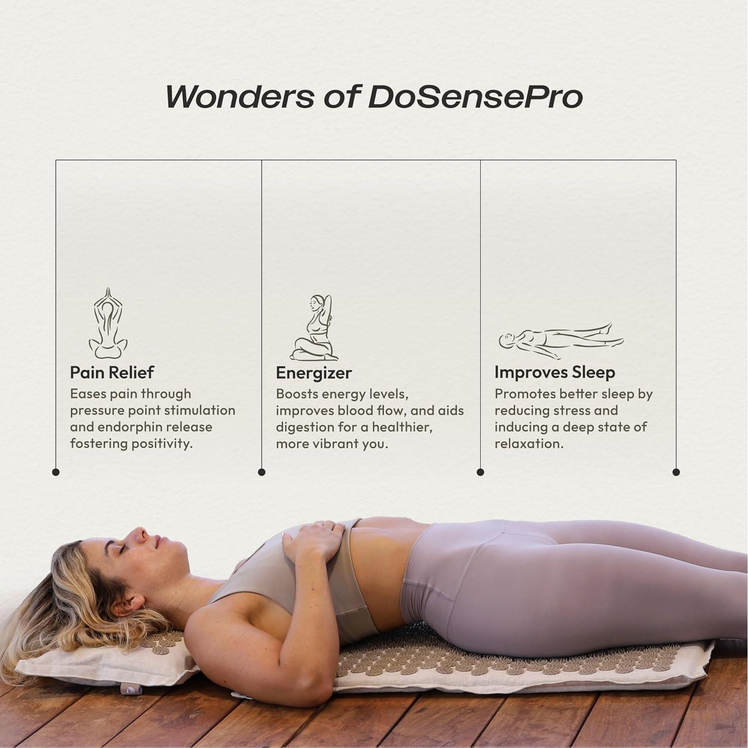 Juego de Almohadilla y Cojín de Acupresión DoSensePro 73.66 cm