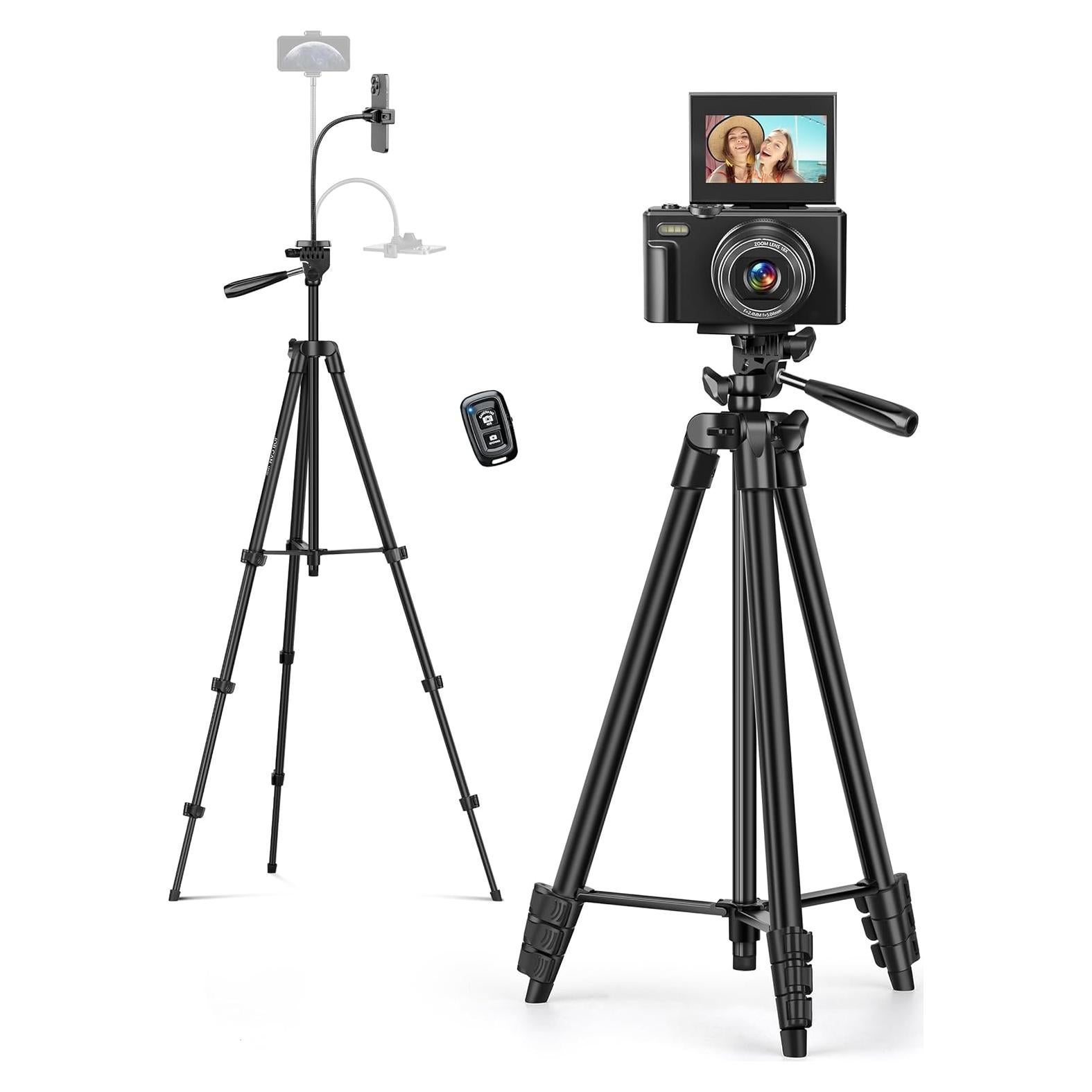 Trípode JOILCAN 82 cm con soporte para celular y control remoto