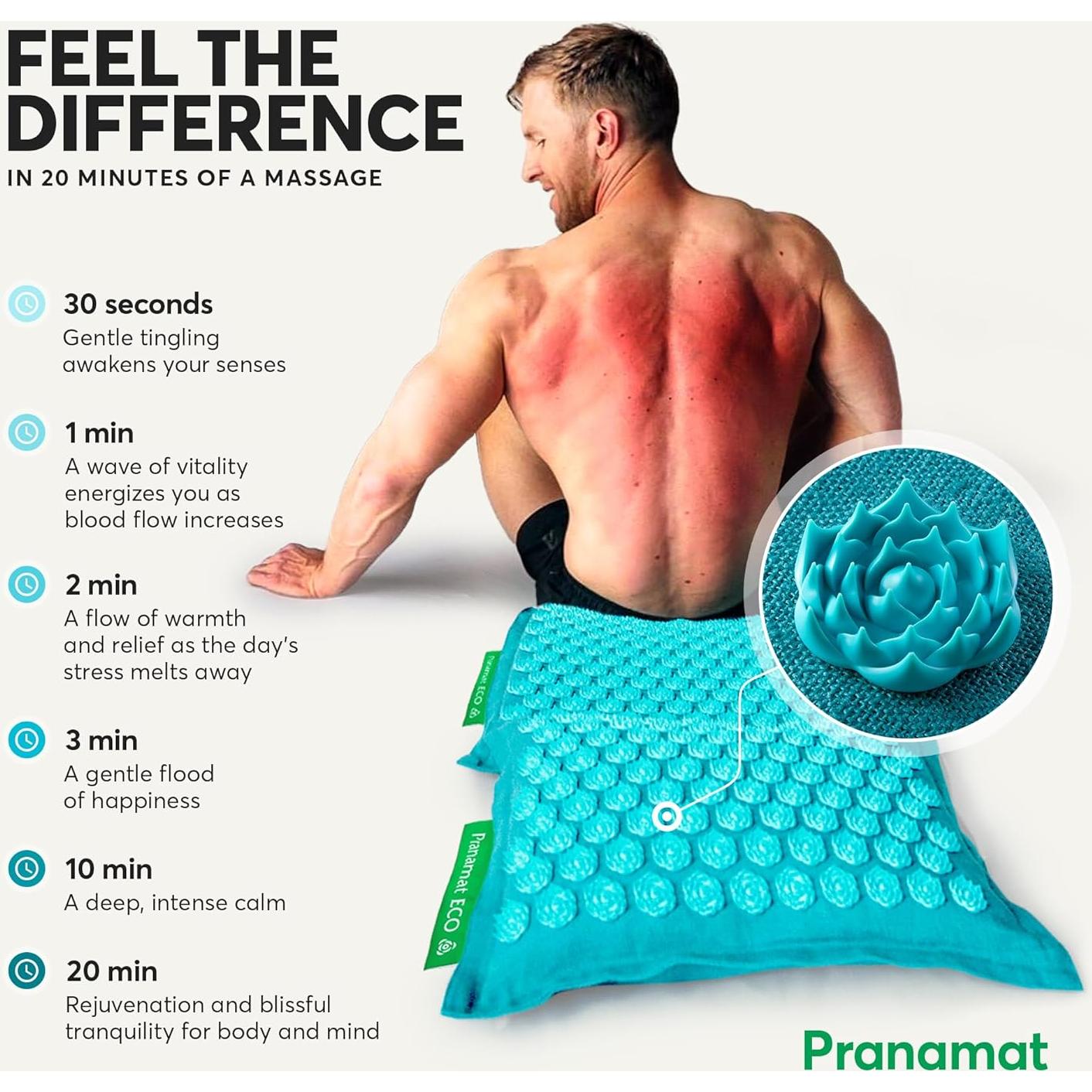 Juego de Almohadilla y Cojín de Acupresión Pranamat Lavanda