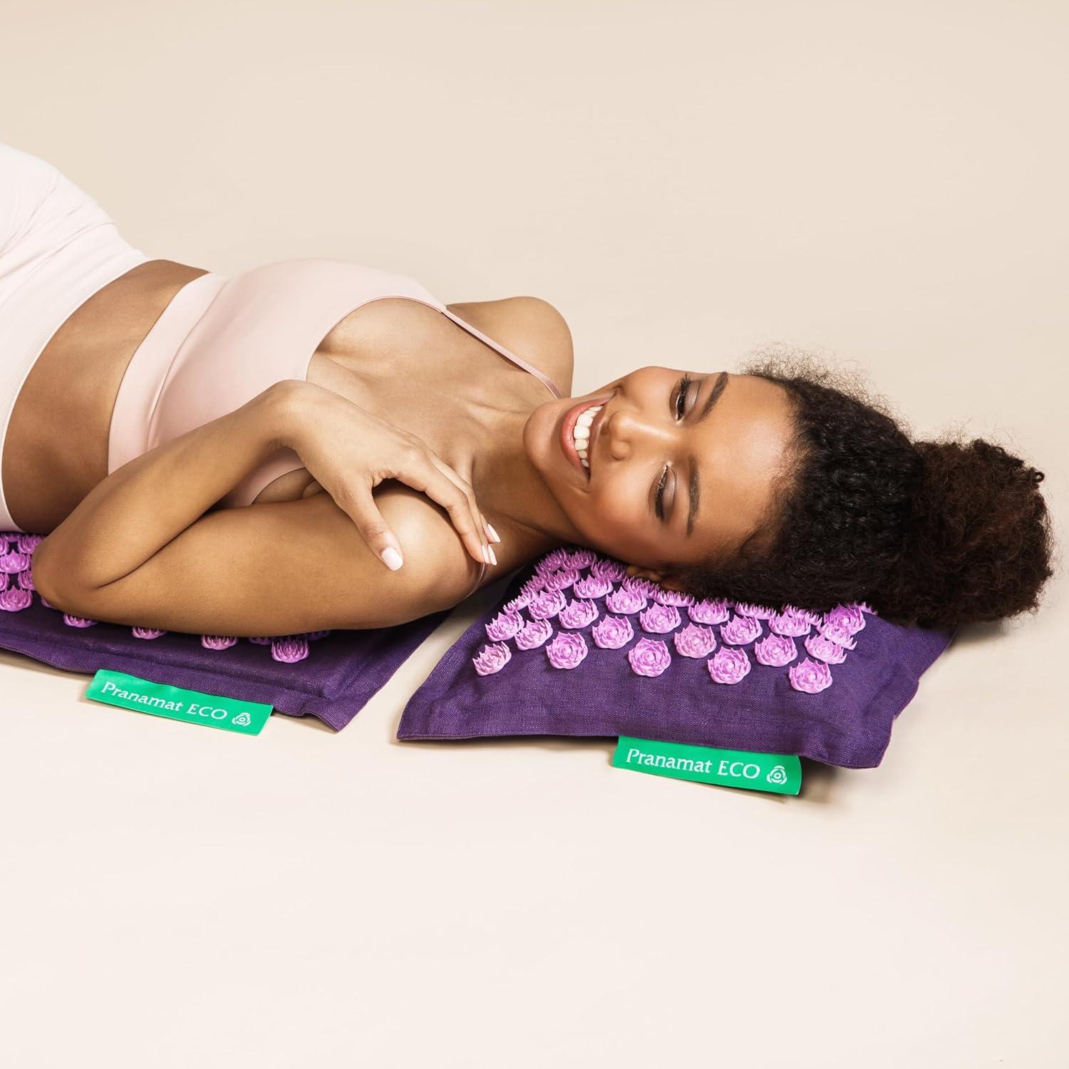 Juego de Almohadilla y Cojín de Acupresión Pranamat Lavanda