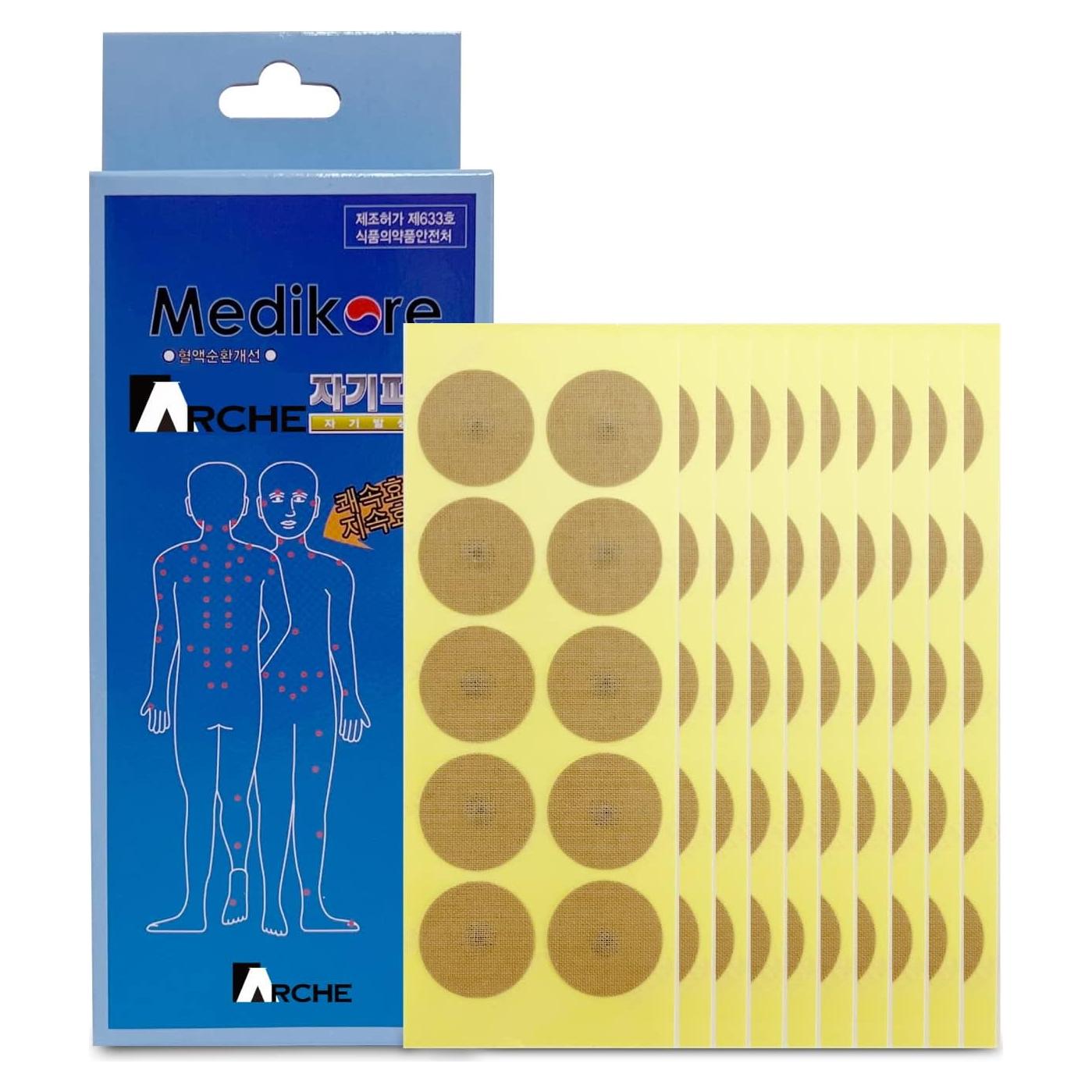 100 Parches Magnéticos ARCHE para Alivio del Dolor