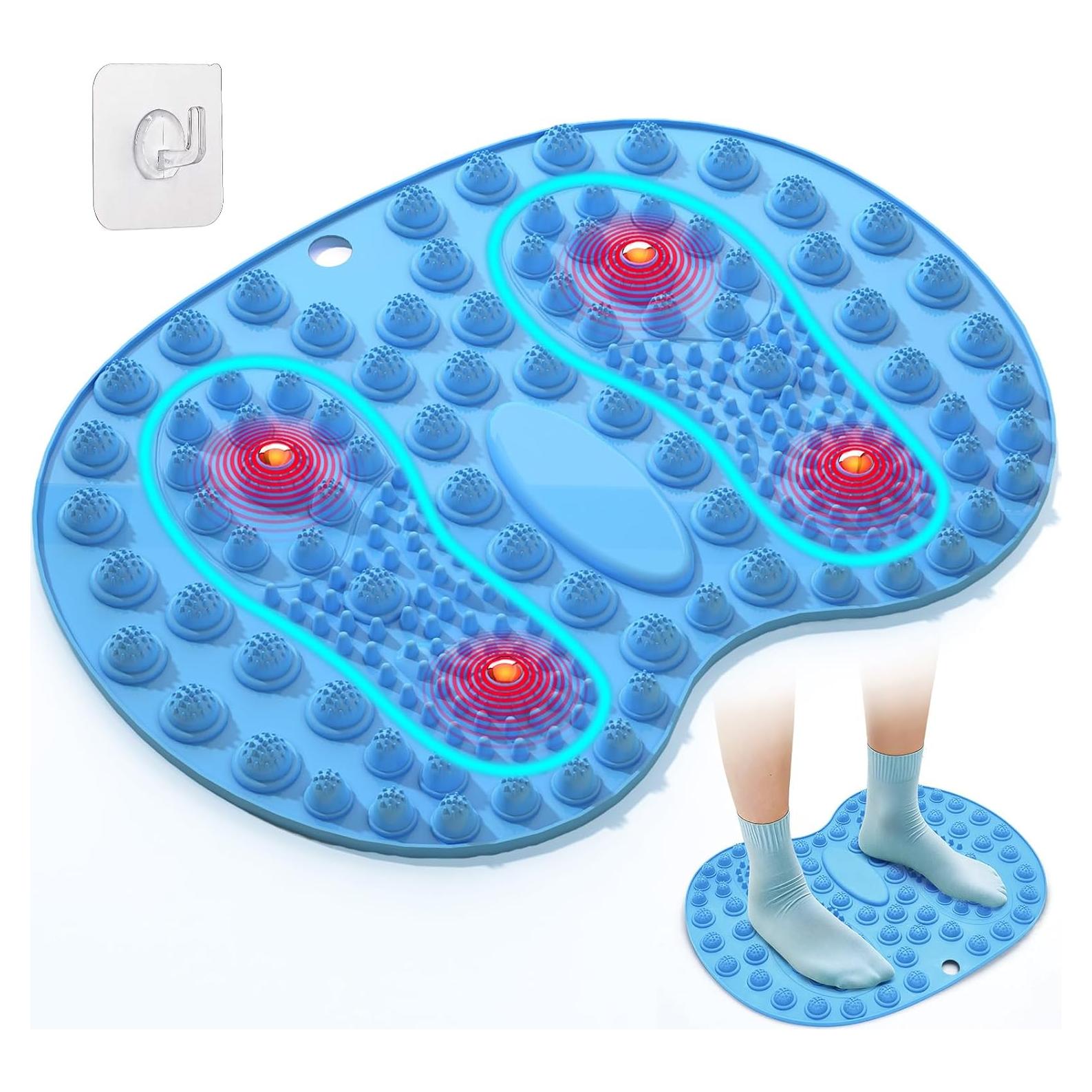 Alfombrilla de Masaje para Pies GEENOA 44x35cm Azul