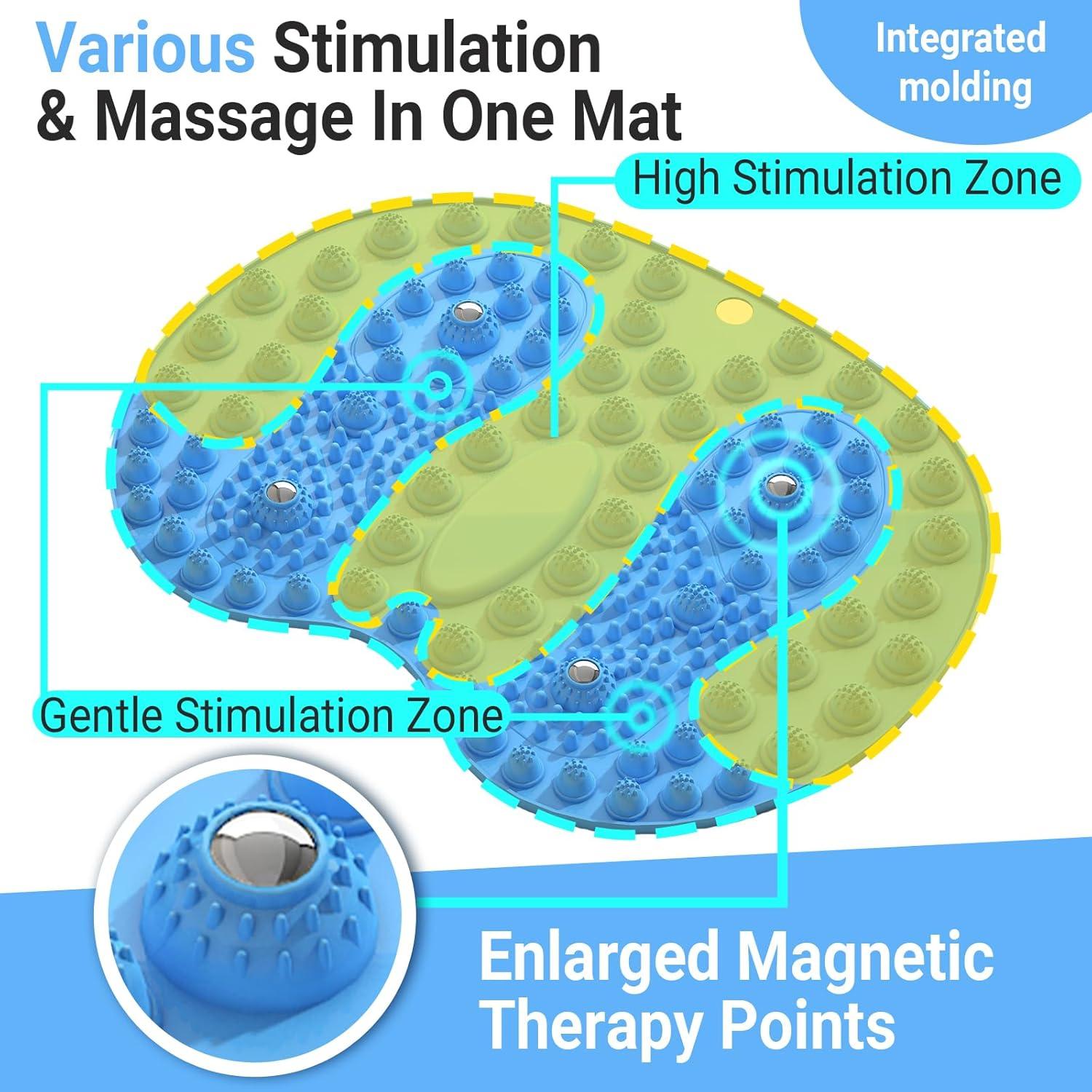 Alfombrilla de Masaje para Pies GEENOA 44x35cm Azul