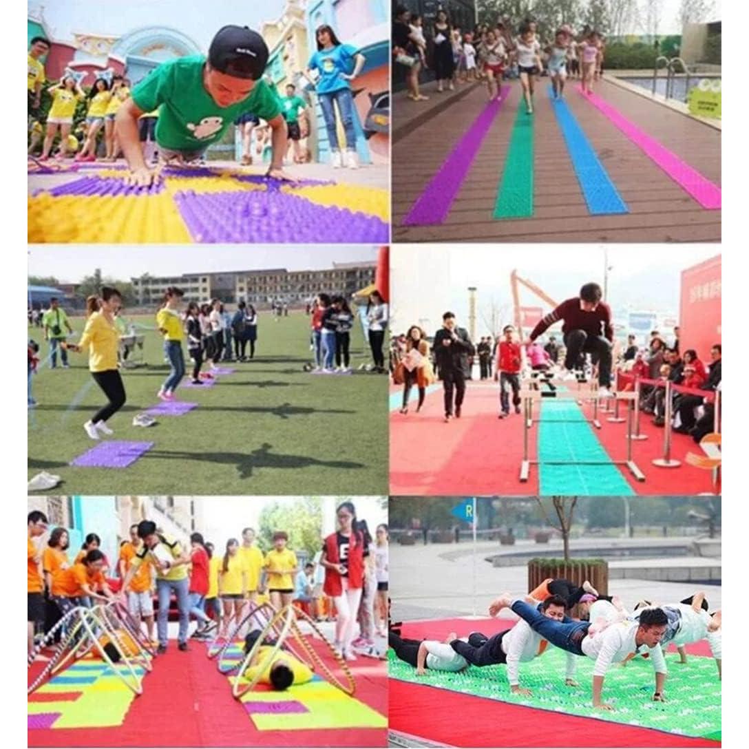 Alfombrilla de Acupresión YOBEYI para Masaje de Pies - Antideslizante 30x40.6 cm - 2 Piezas Verde