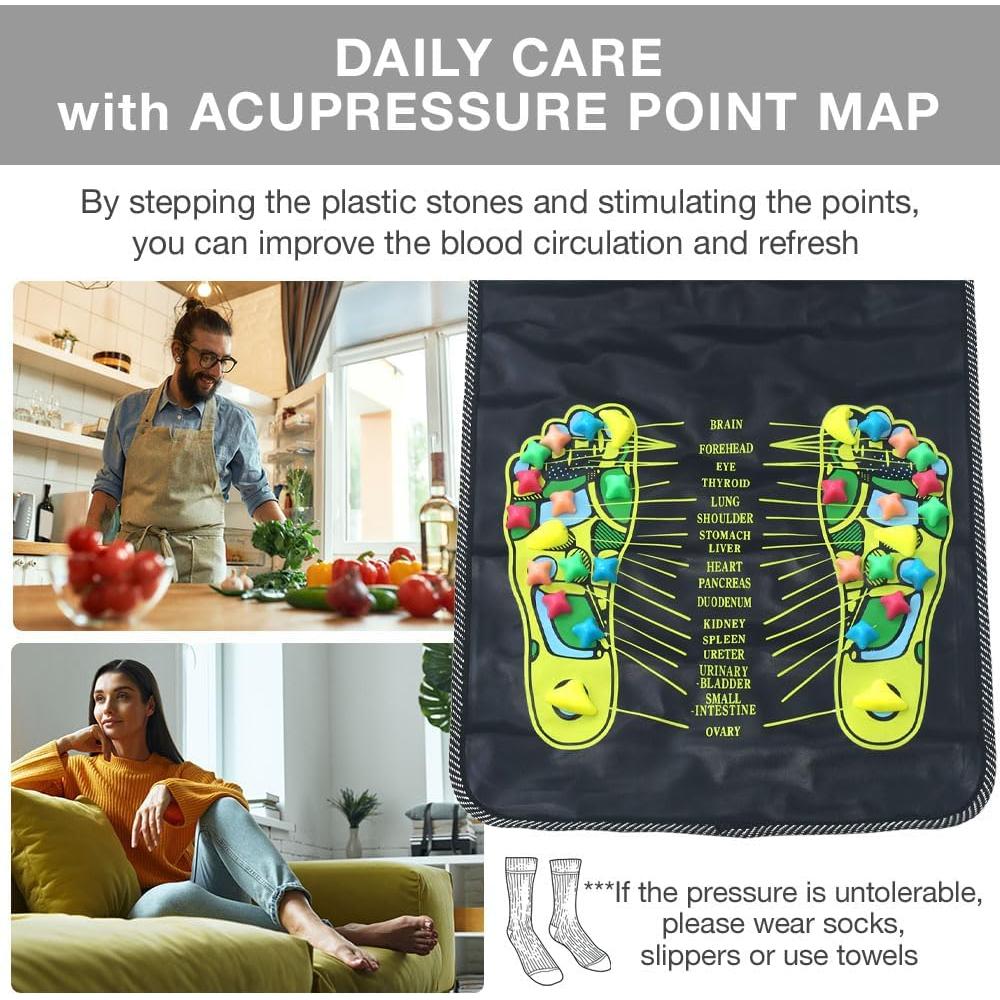 Alfombrilla de Masaje para Pies Japard 175x35 cm Acupresión