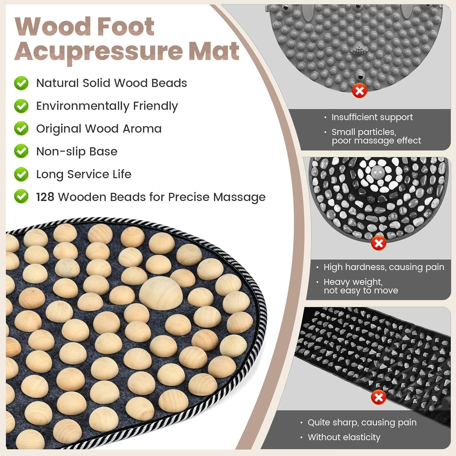 Alfombra de Acupresión para Pies Yingxue 60x40cm Antifatiga