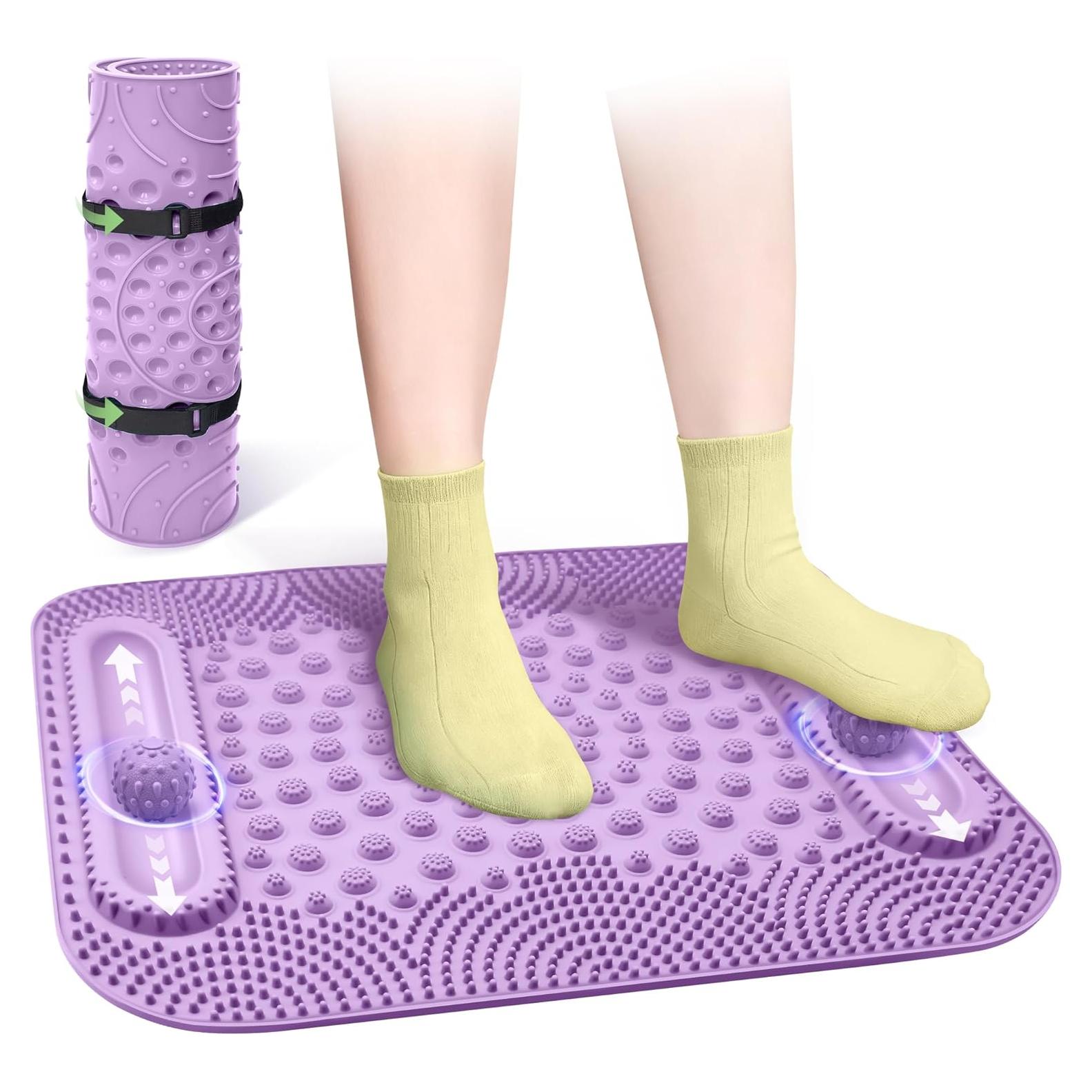 Alfombrilla de Masaje para Pies GEENOA 51x43 cm Púrpura