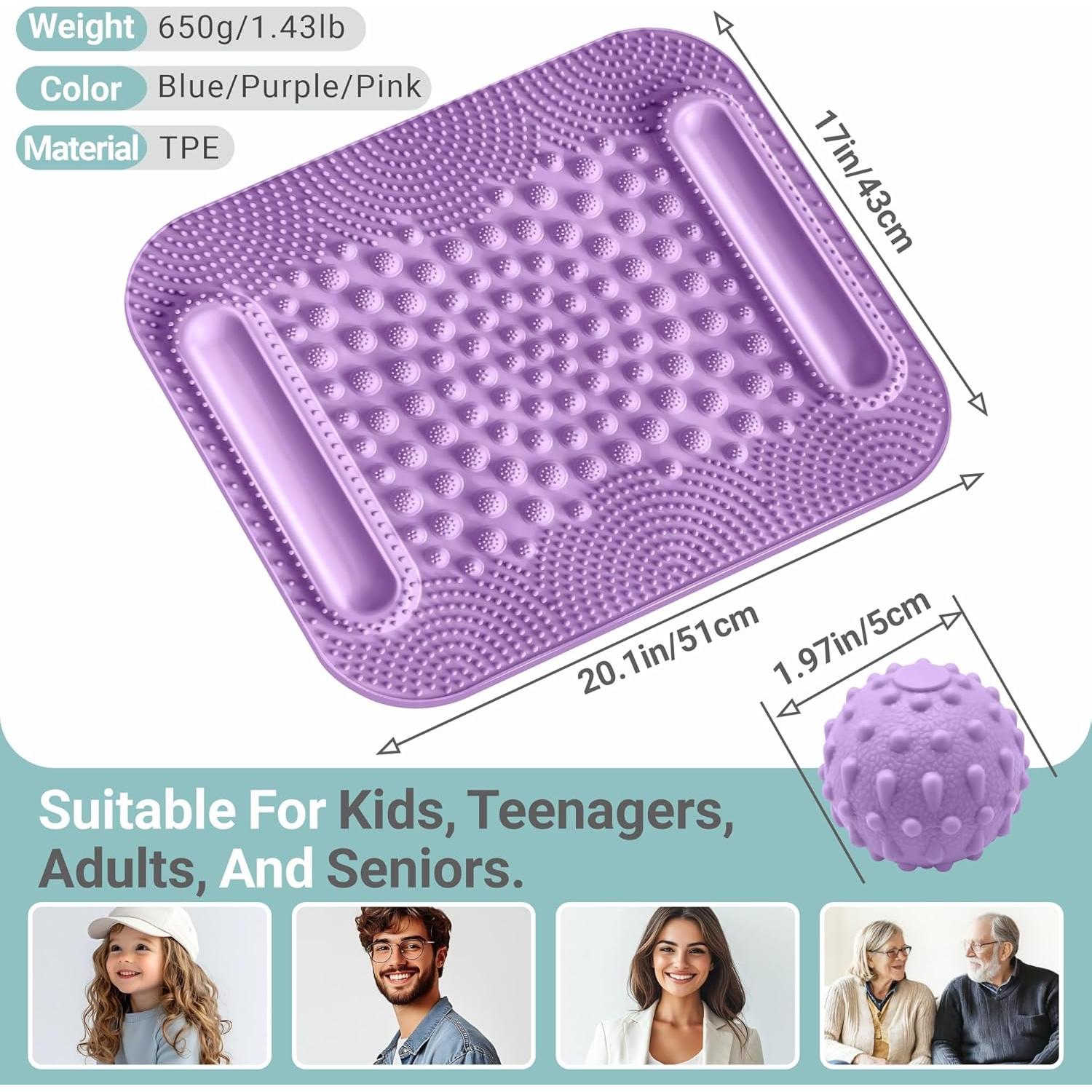 Alfombrilla de Masaje para Pies GEENOA 51x43 cm Púrpura