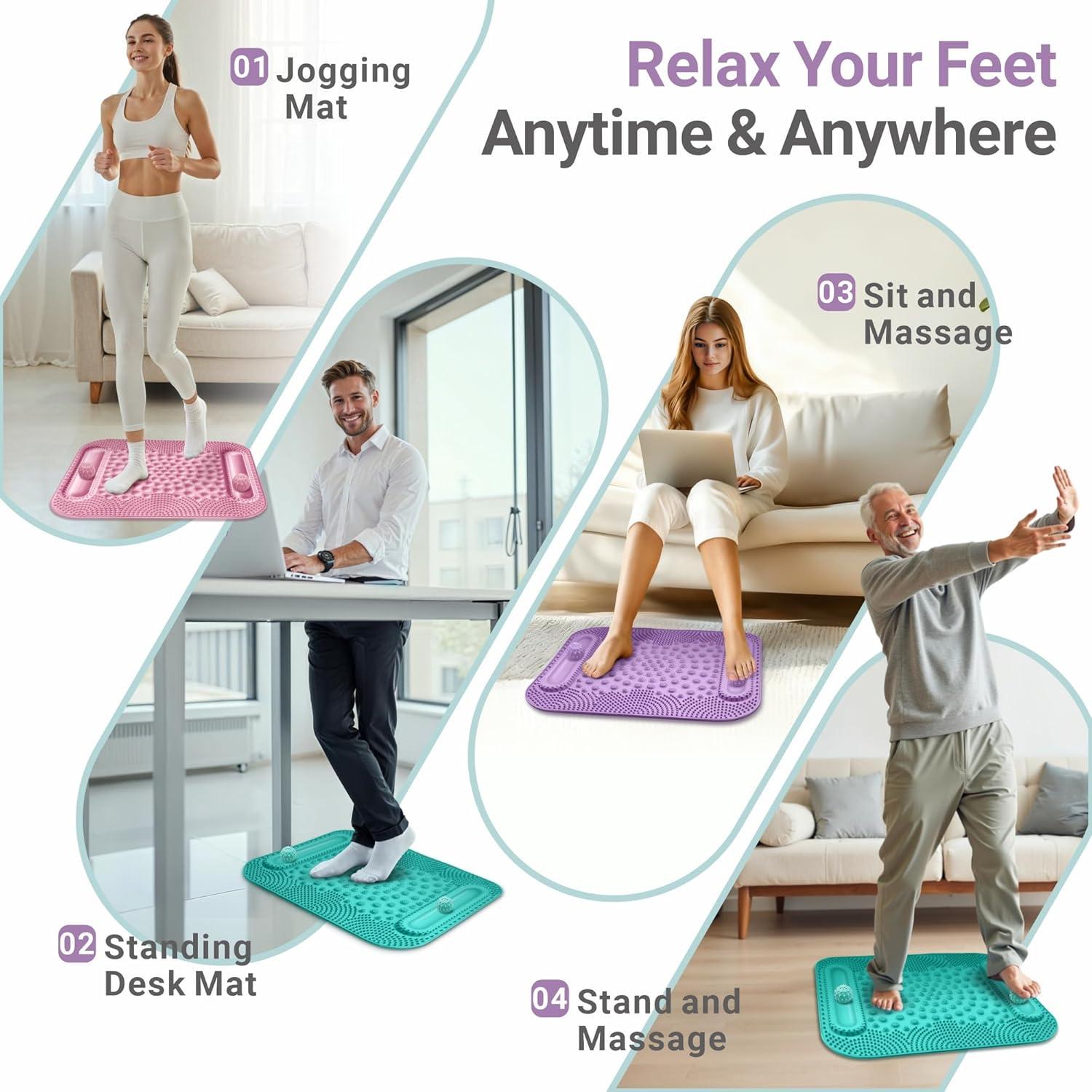 Alfombrilla de Masaje para Pies GEENOA 51x43 cm Púrpura