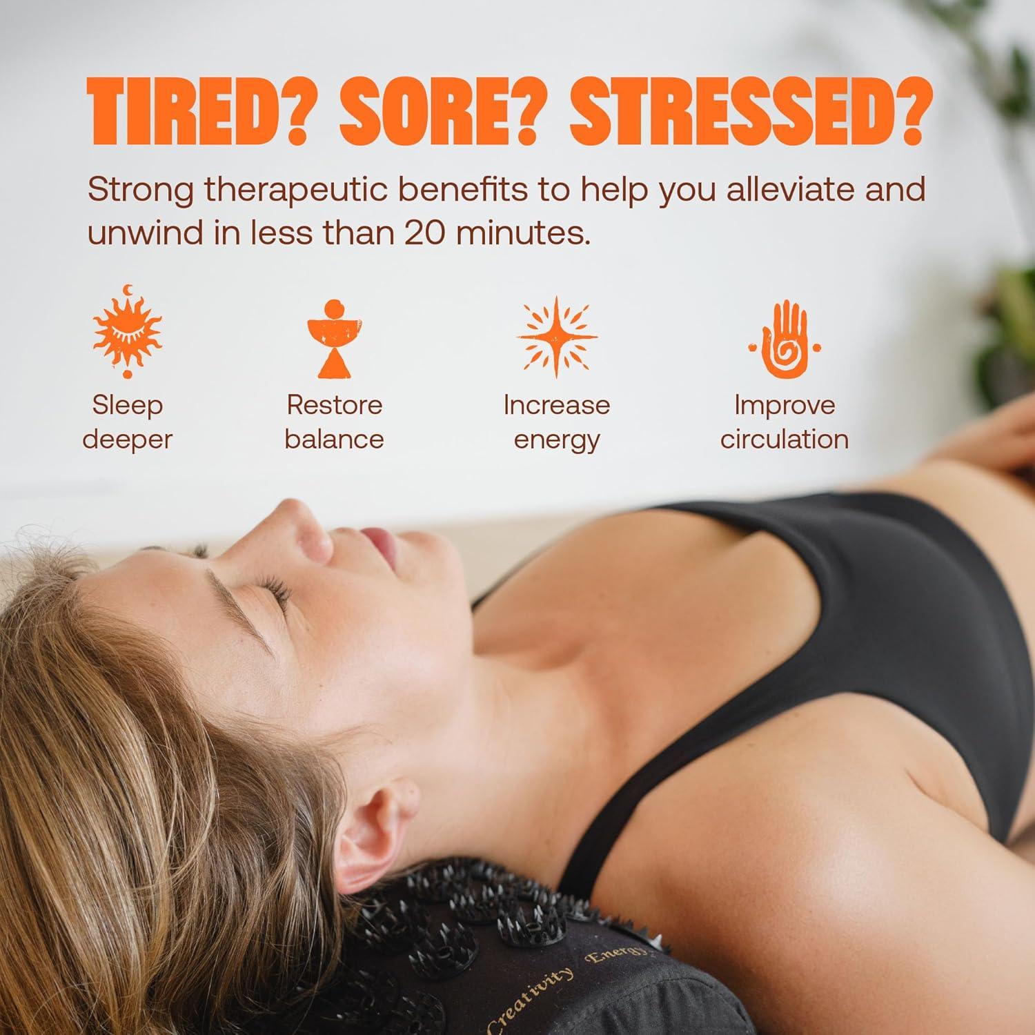 Almohada de Cuello Acupresora ShaktiMat Clásica Nivel 2 Negra