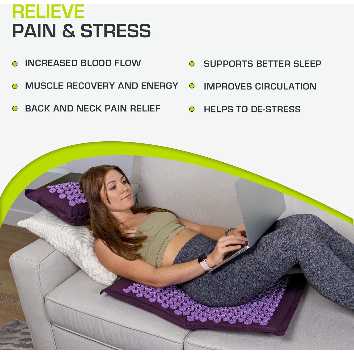 Juego de Almohadilla y Almohada de Acupresión ProsourceFit Ki