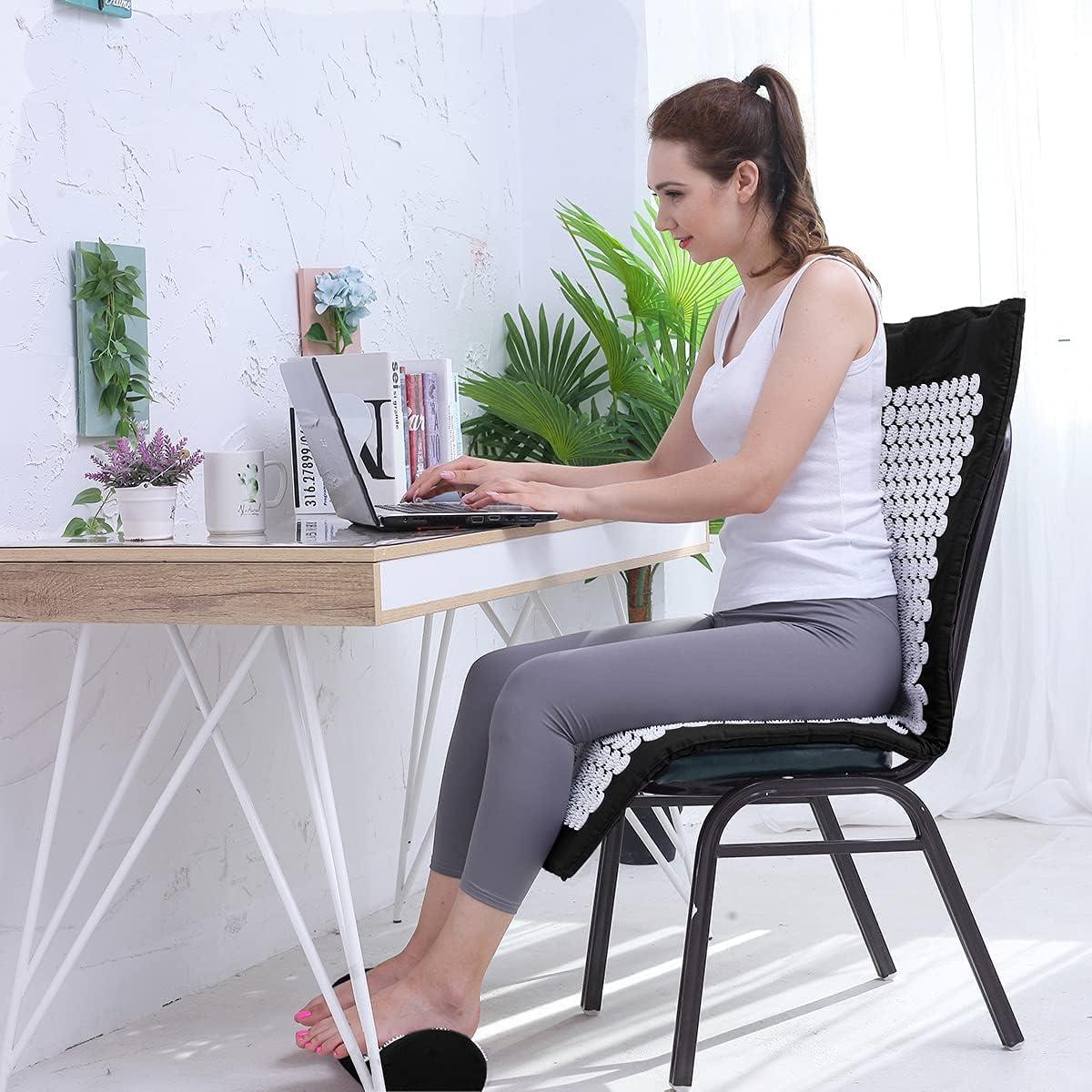 Juego de Esteras y Almohadas de Acupresión XiaoMaGe - Alivio Dolor Cuello y Espalda