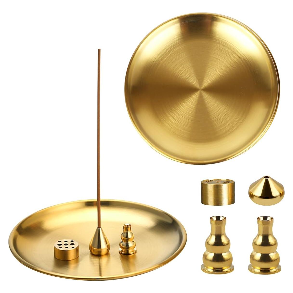 Soporte de Incienso IBEQUEM 5 en 1 de Latón 13.97 cm