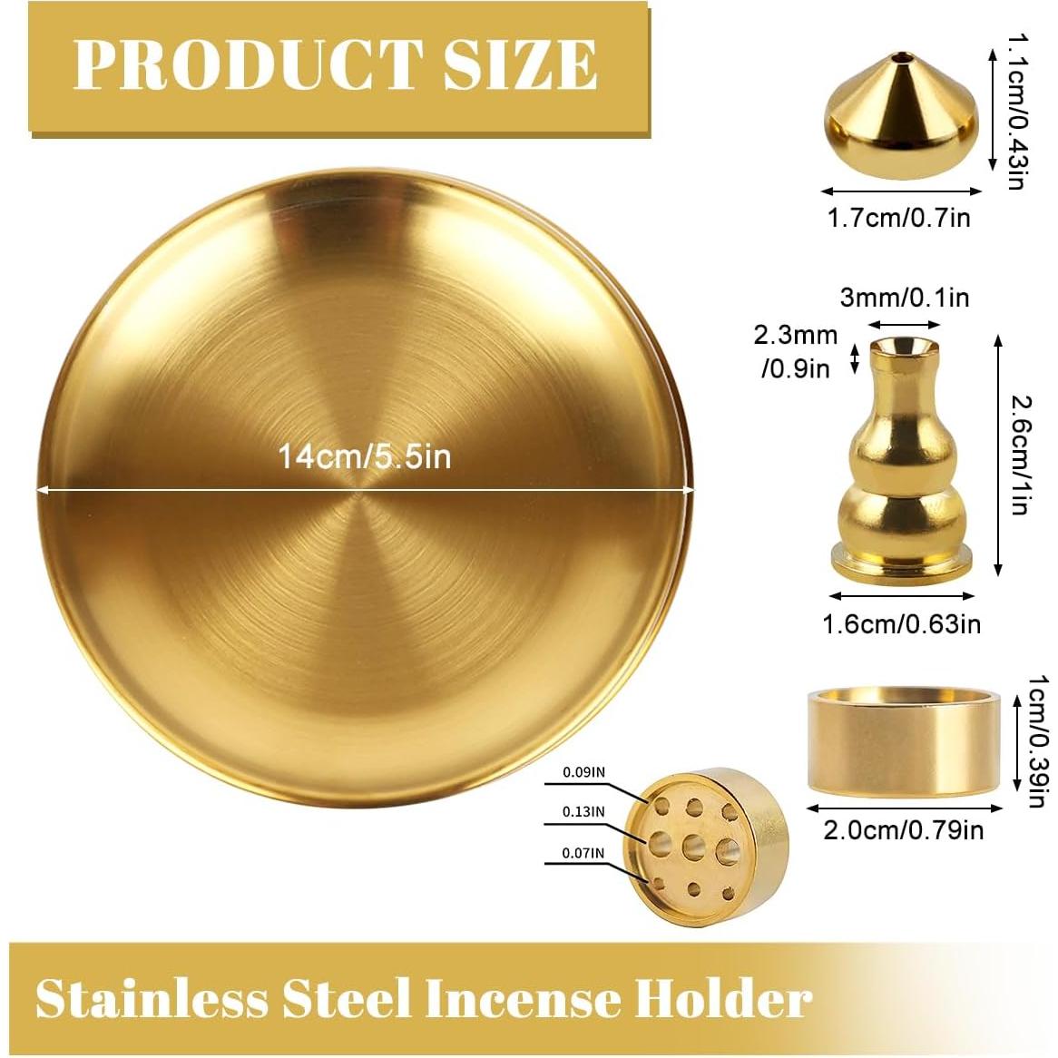 Soporte de Incienso IBEQUEM 5 en 1 de Latón 13.97 cm