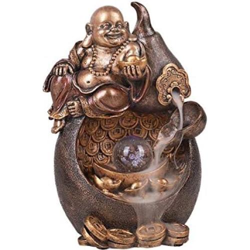 Quemador de Incienso LED Buda de Fortuna 12.1x10.2x17.1 cm
