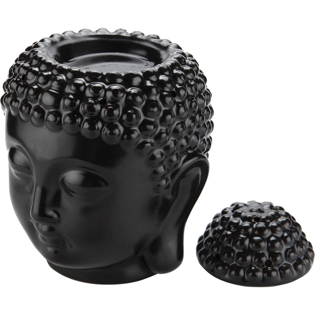 Quemador de Aceite Esencial Tvoip Cabeza de Buda Cerámica 14cm