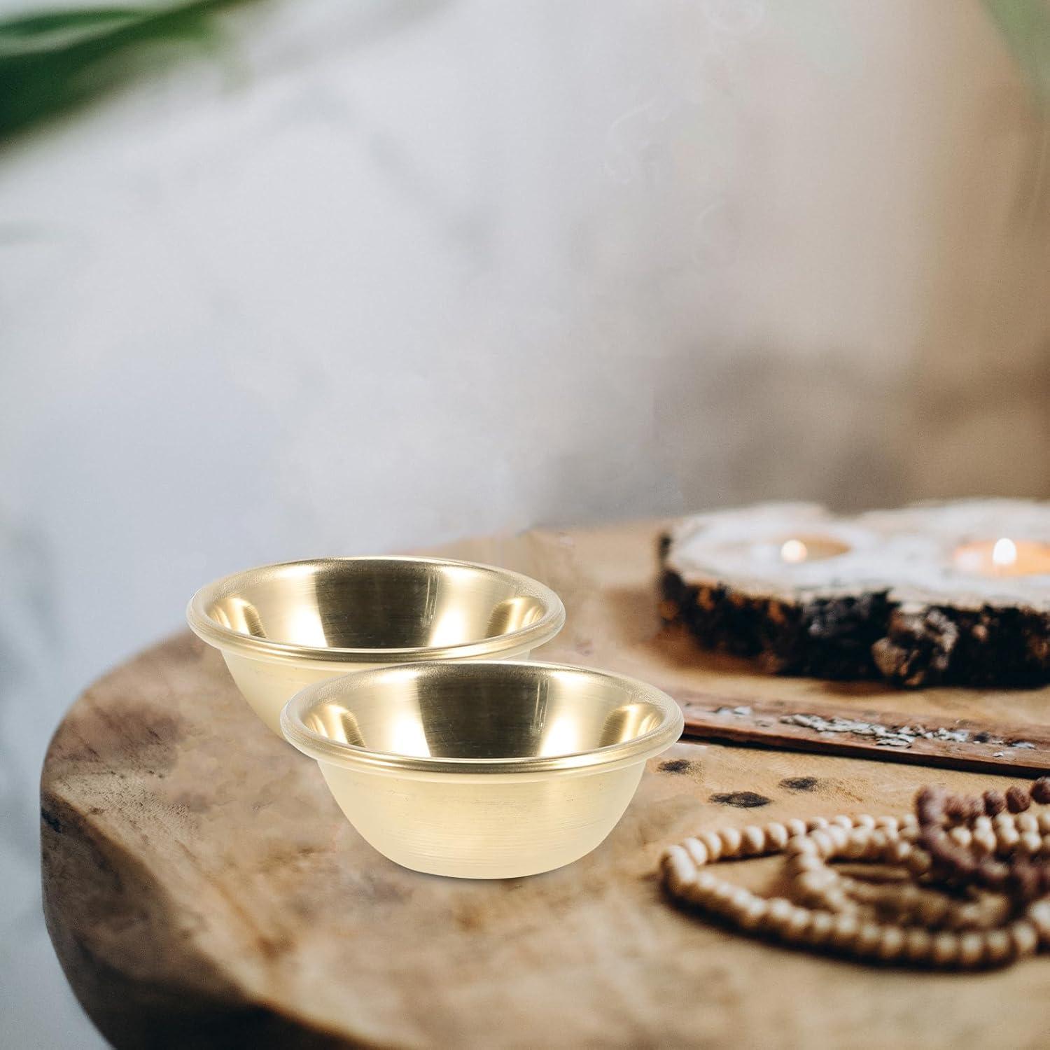 Tazón de Incienso de Meditación FOMIYES Dorado 6.2cm
