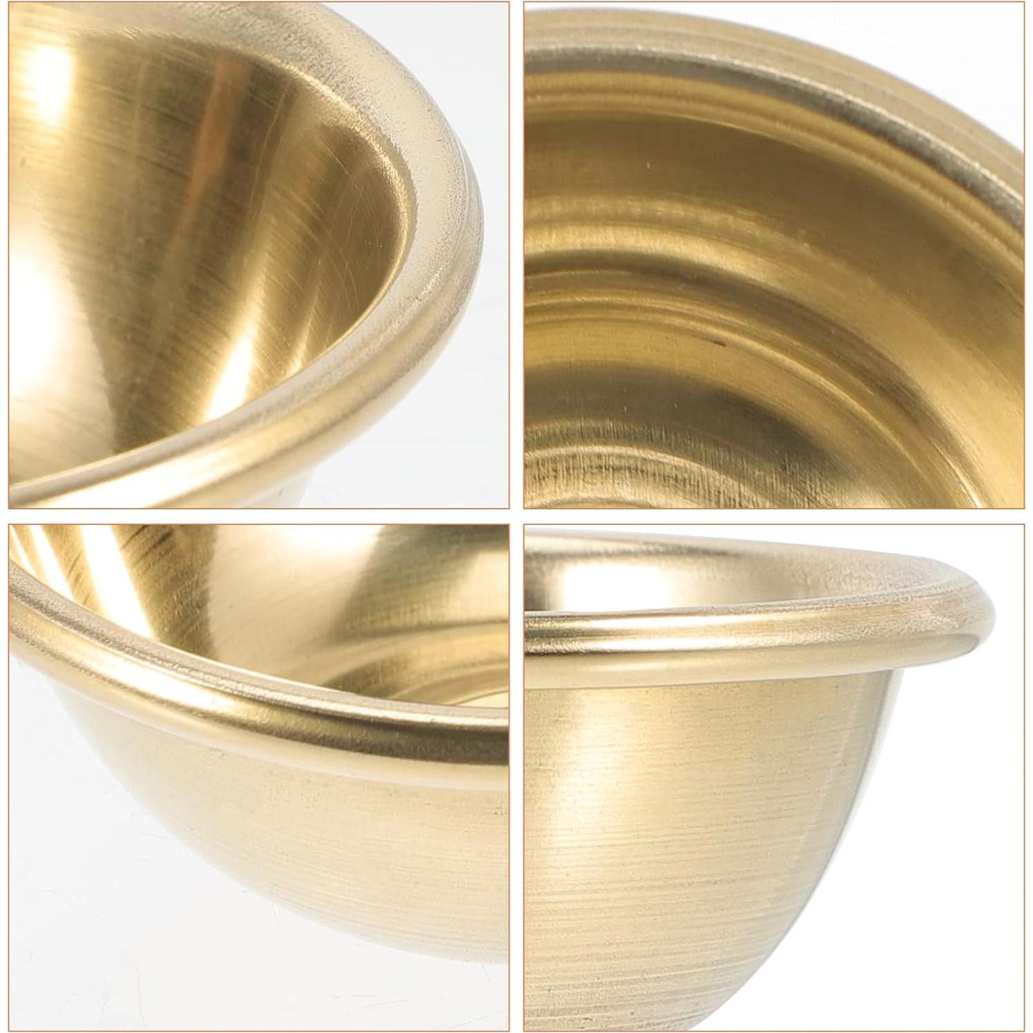 Tazón de Incienso de Meditación FOMIYES Dorado 6.2cm