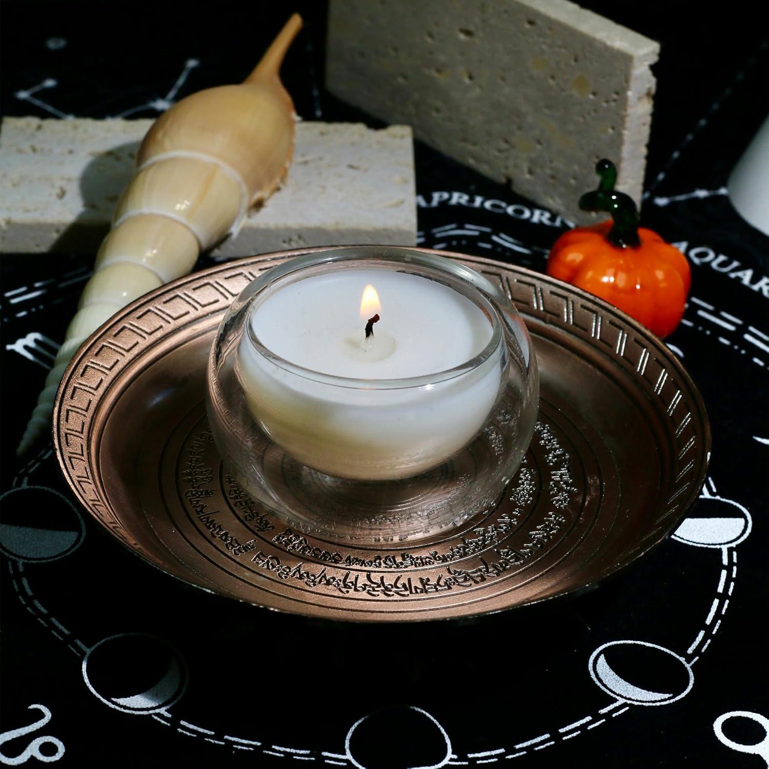 Plato de Ofrecimiento de Cobre FFTByou 12.95 cm para Ritual