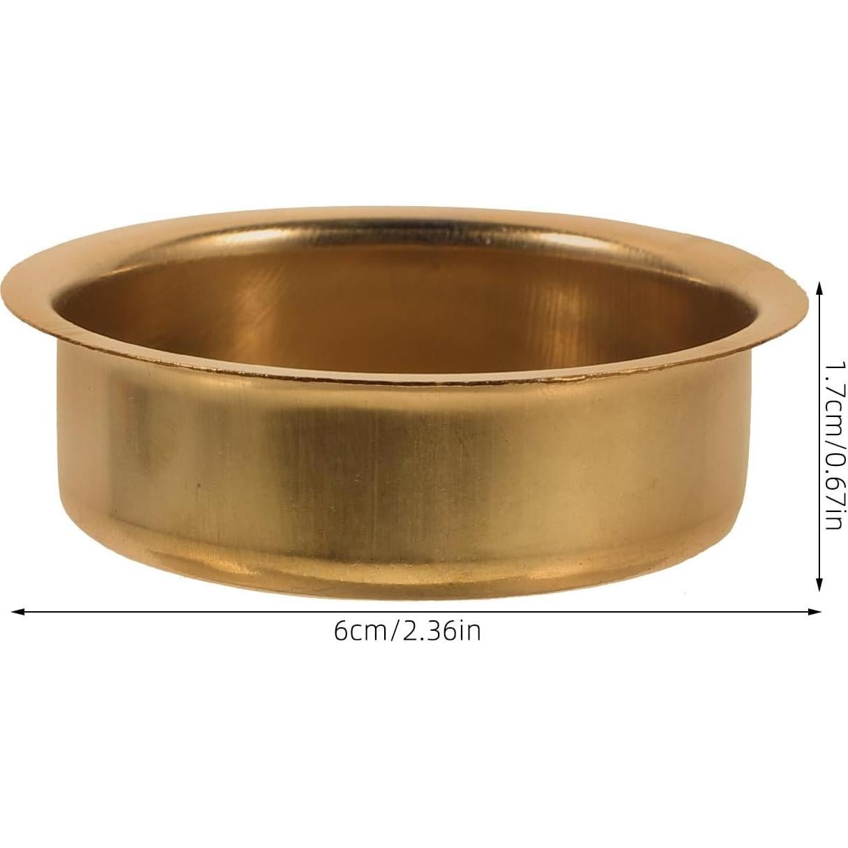 VOSAREA 6 Soportes de Incienso de Metal Dorado 5cm