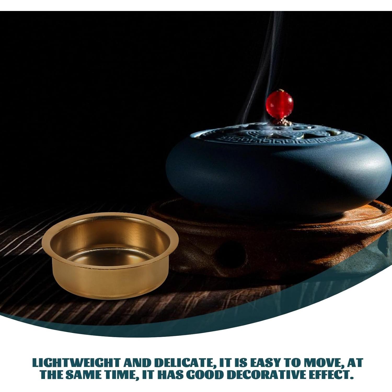 VOSAREA 6 Soportes de Incienso de Metal Dorado 5cm