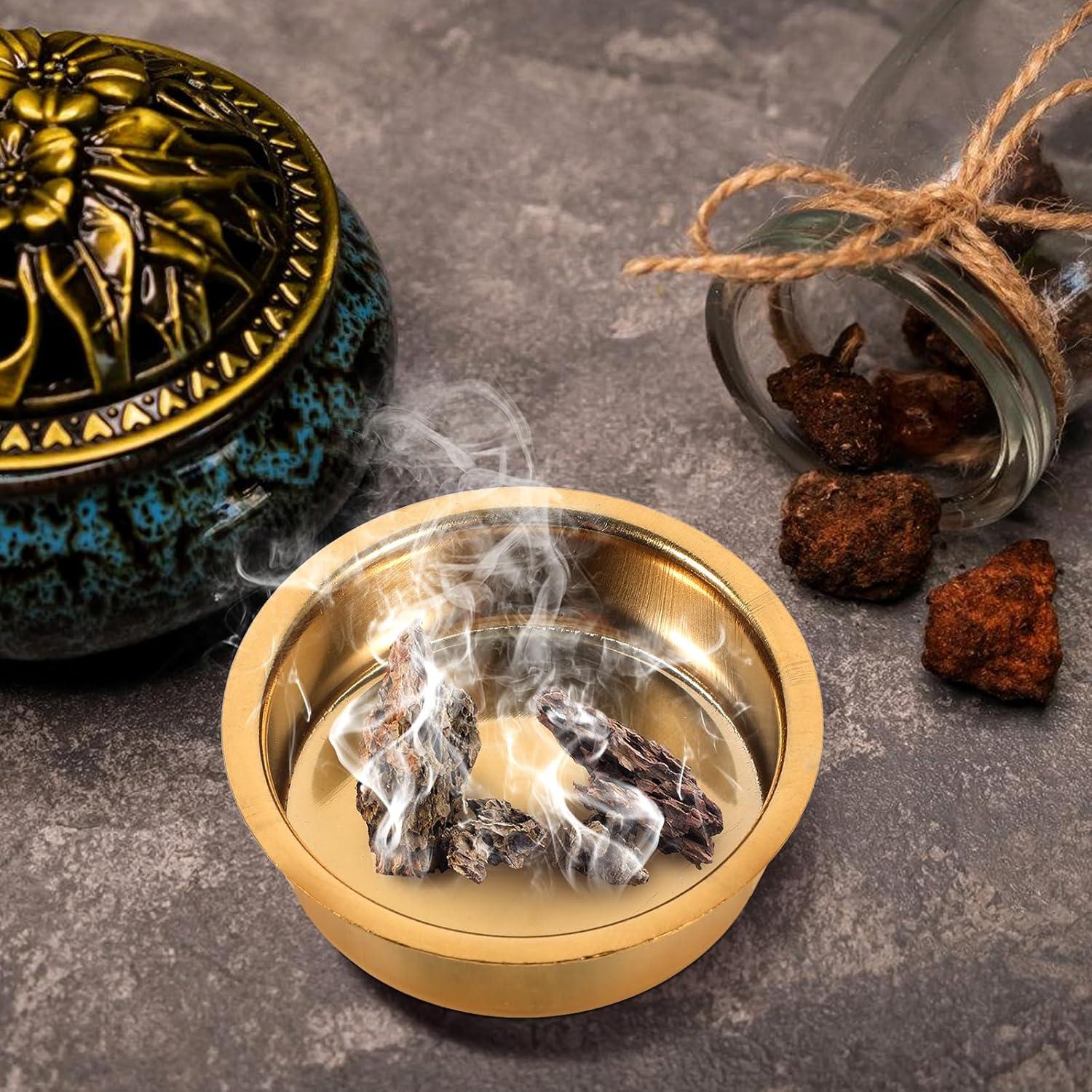 VOSAREA 6 Soportes de Incienso de Metal Dorado 5cm