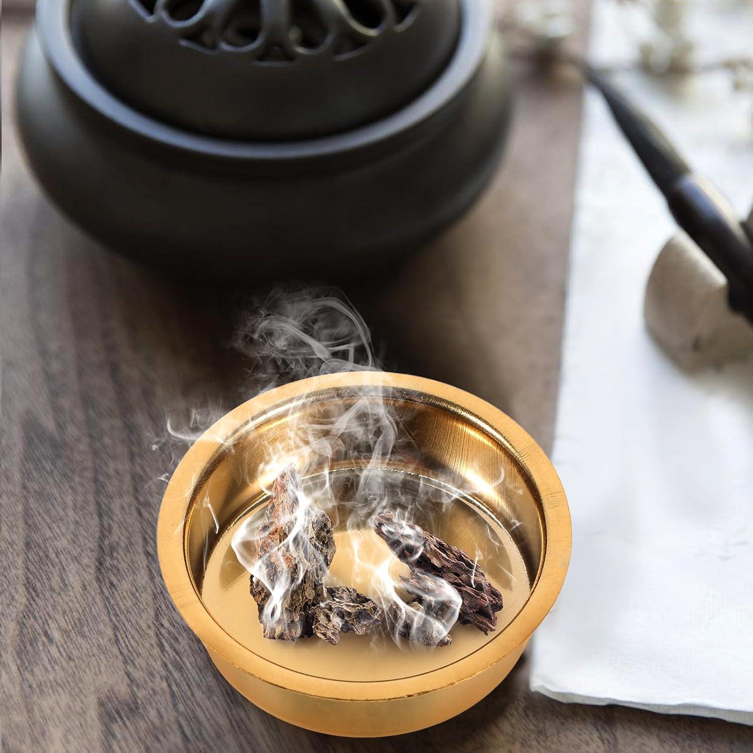 VOSAREA 6 Soportes de Incienso de Metal Dorado 5cm