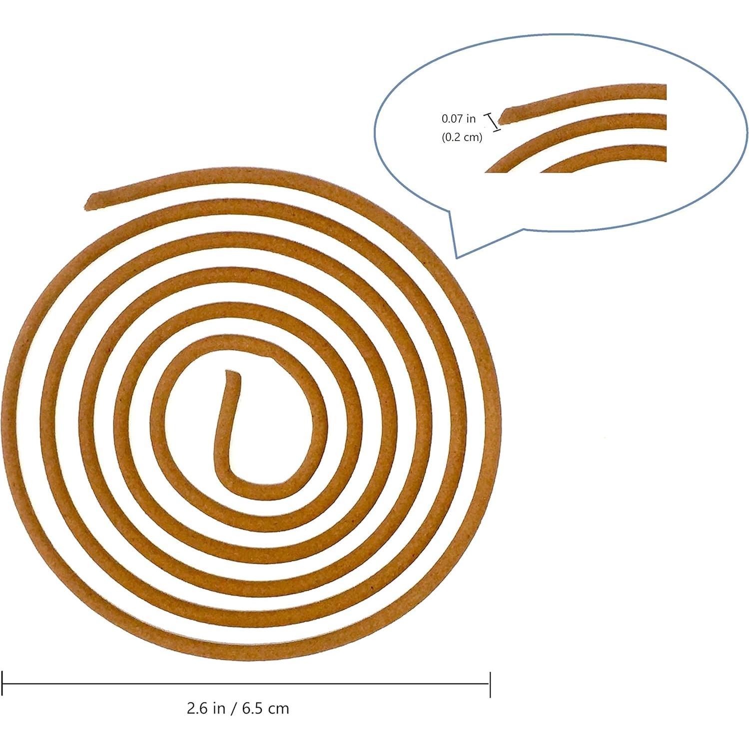 Quemador de Incienso Espiral Sándalo - 24 Piezas 2 Horas