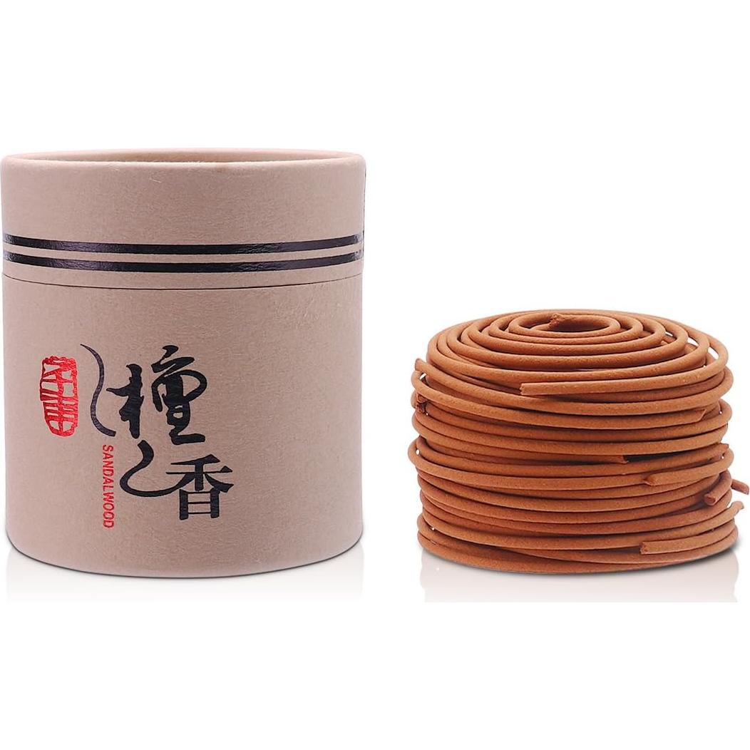 Quemador de Incienso Espiral Sándalo - 24 Piezas 2 Horas