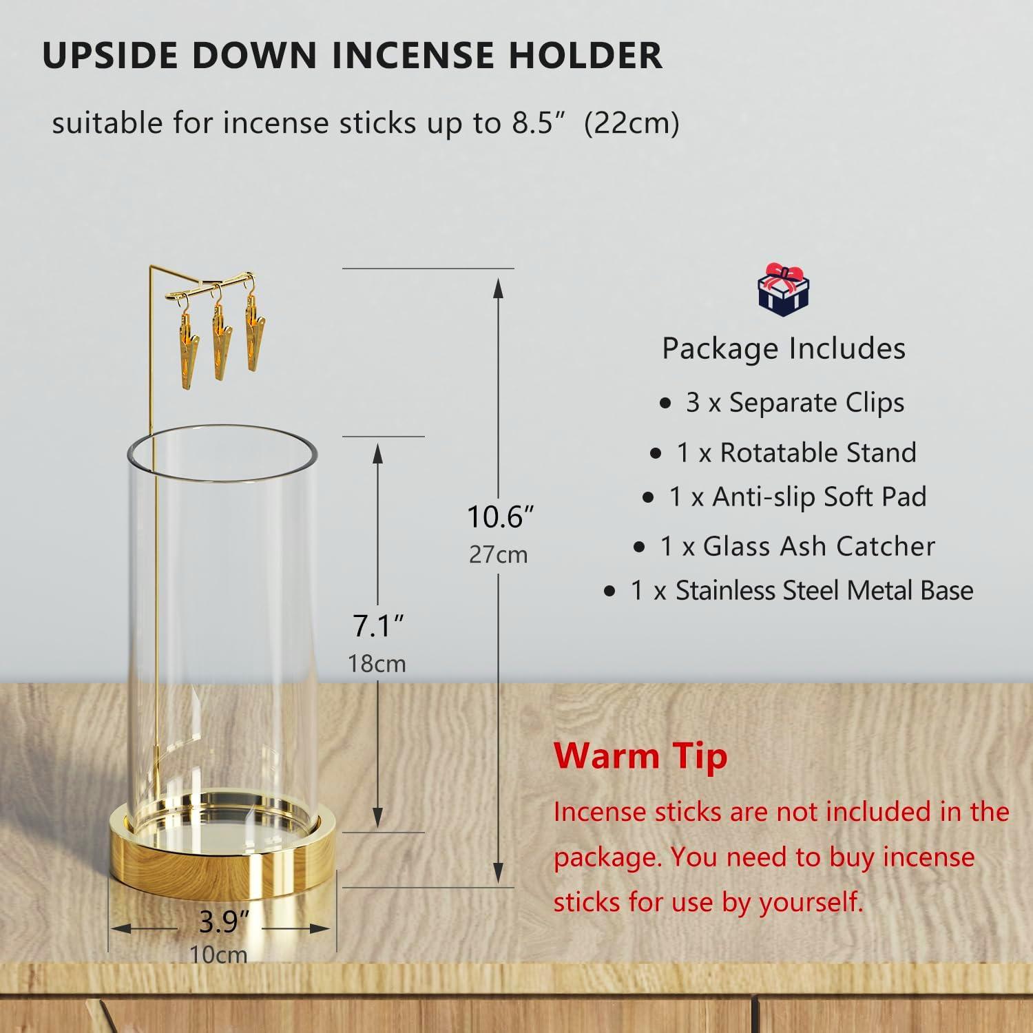 Soporte de Incienso HaisWonsa Dorado Vertical Anticeniza